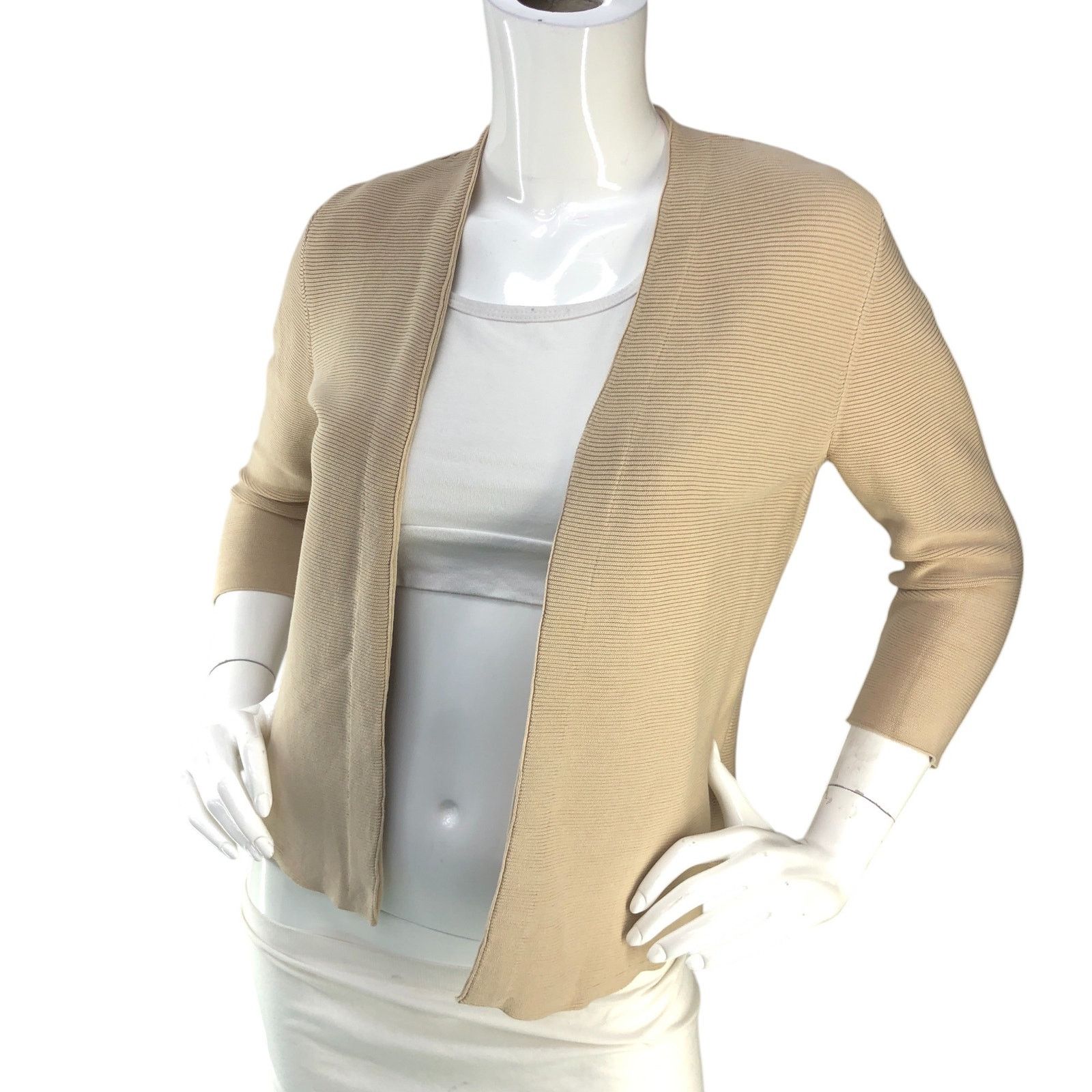 J.McLaughlin J McLaughlin Size S Cardigan Open Front Knit Ribbed Cotton Size M / US 6-8 / IT 42-44 - 1 Thumbnail