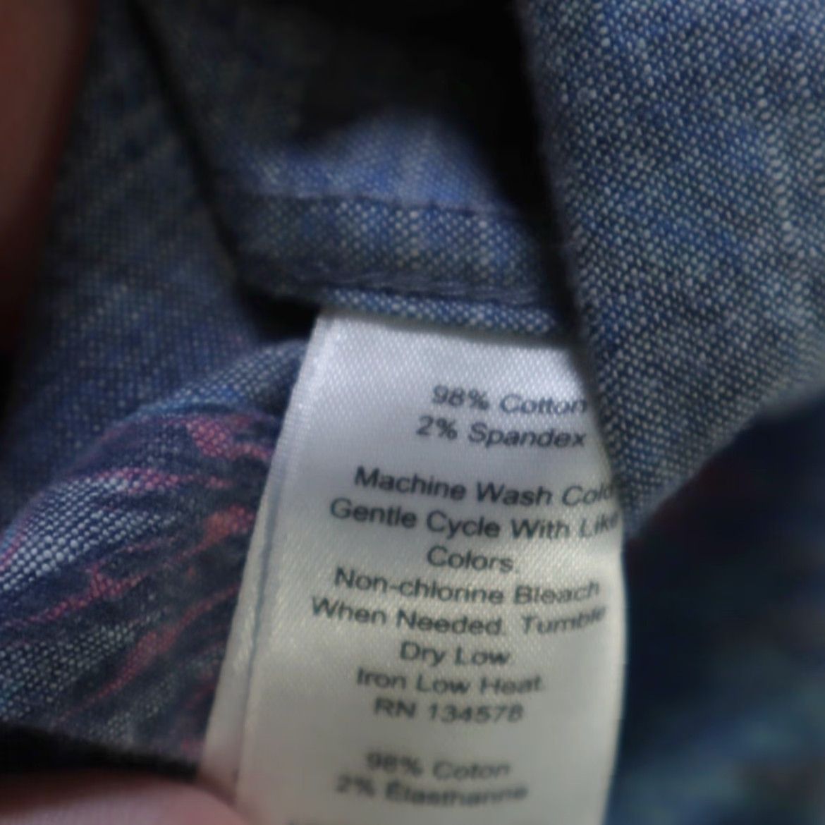 Vineyard Vines Vineyard Vines Cabana Chambray Short Sleeve Floral Shirt Blue M Mens Size US M / EU 48-50 / 2 - 7 Thumbnail