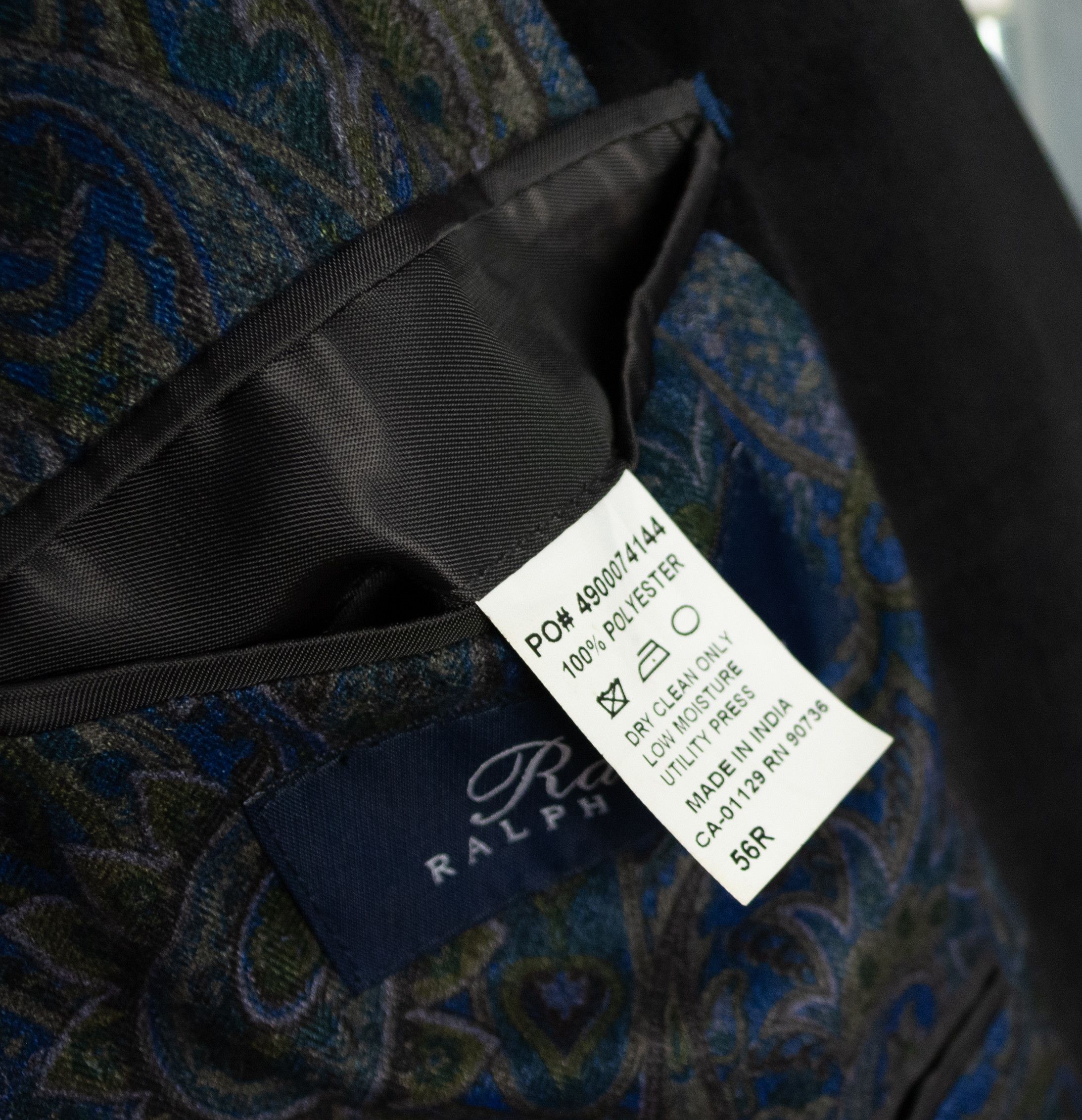 Ralph Lauren RALPH LAUREN 56R velvet dinner jacket blazer Size 54R - 7 Thumbnail