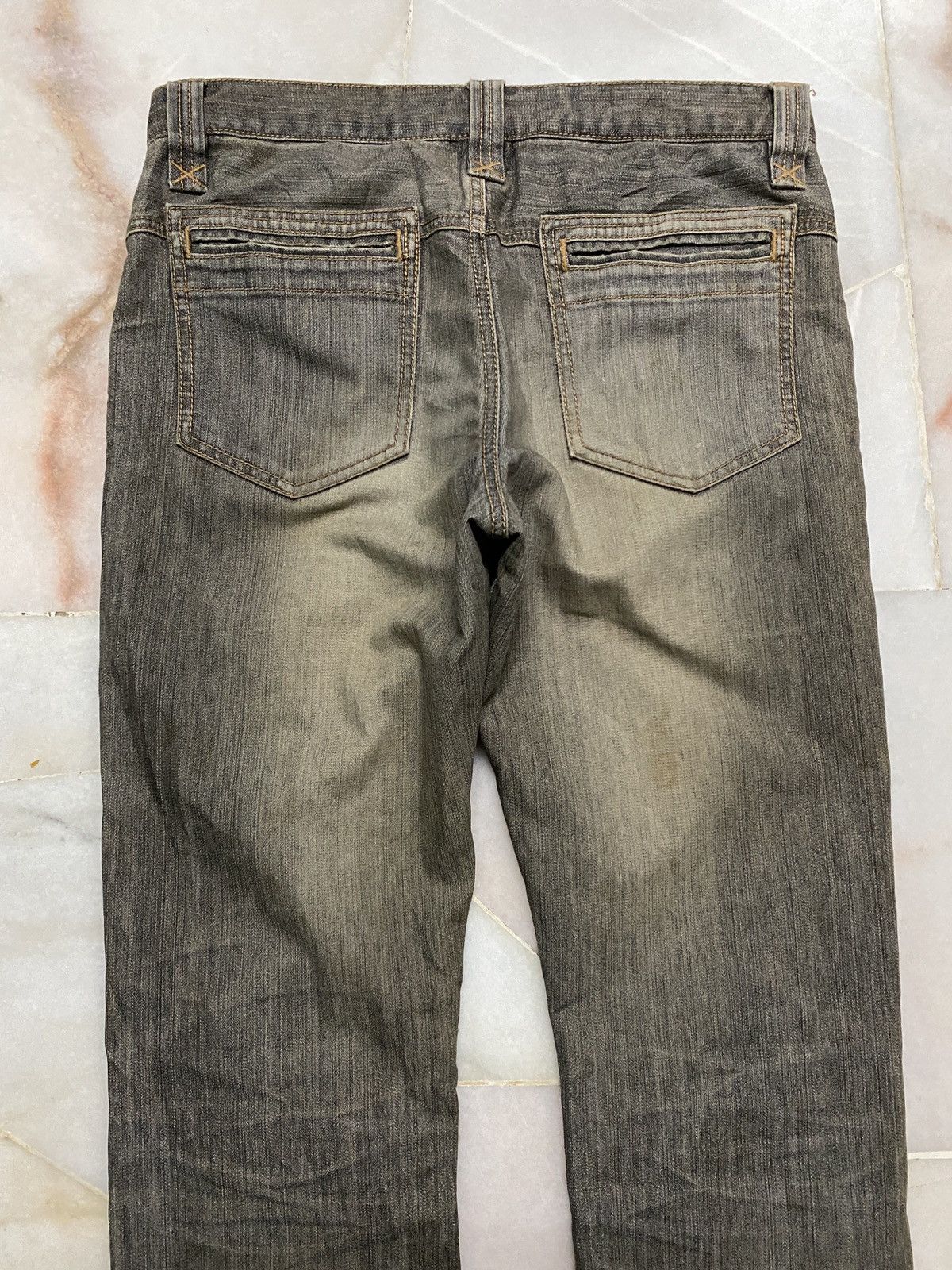 If Six Was Nine 💥Flare💥Vintage 90s Buona Rusty Mudwash Distress jean Japan Size US 30 / EU 46 - 14 Thumbnail