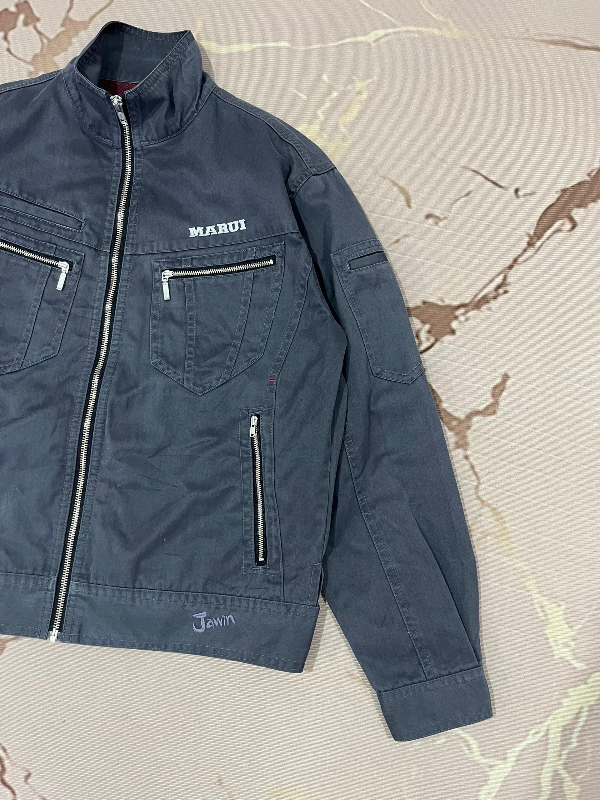 Japanese Brand Jawin Japanese Workwear Navy Zip Jacket Size US M / EU 48-50 / 2 - 2 Thumbnail