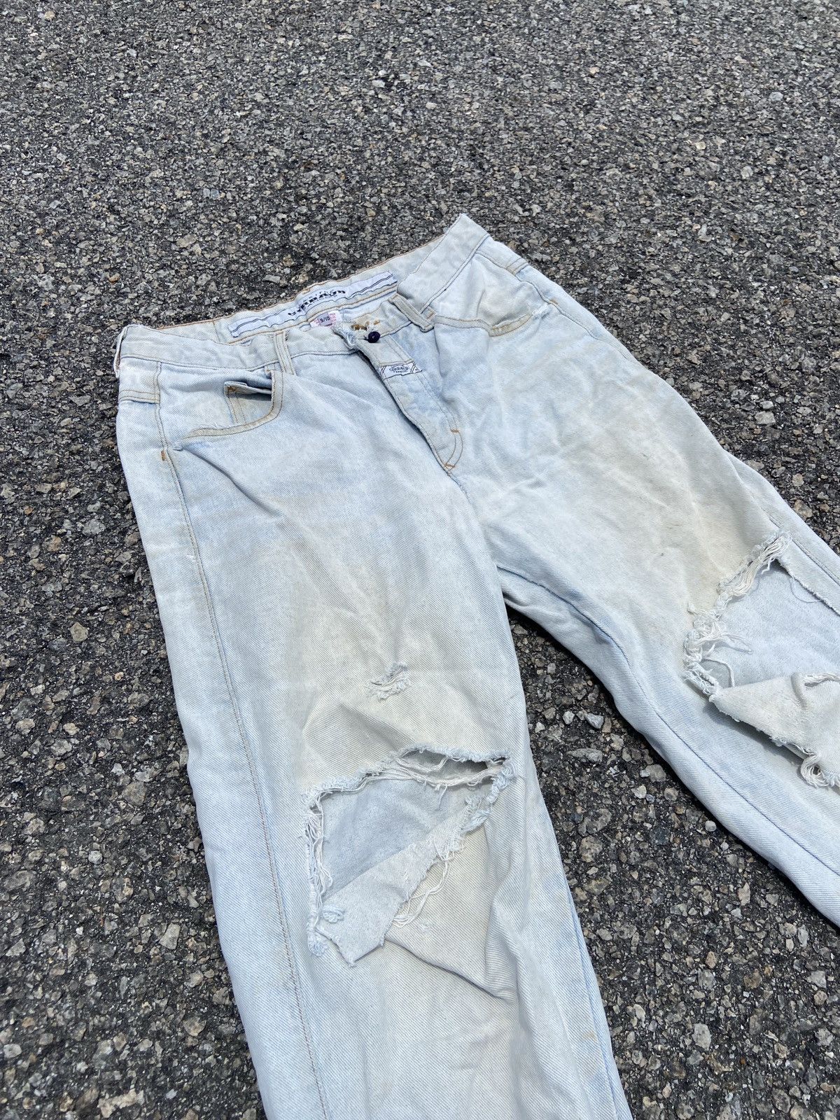 Marithe + Francois Girbaud × Vintage Distressed Marithe Francois Girboud Denim Size US 30 / EU 46 - 5 Thumbnail