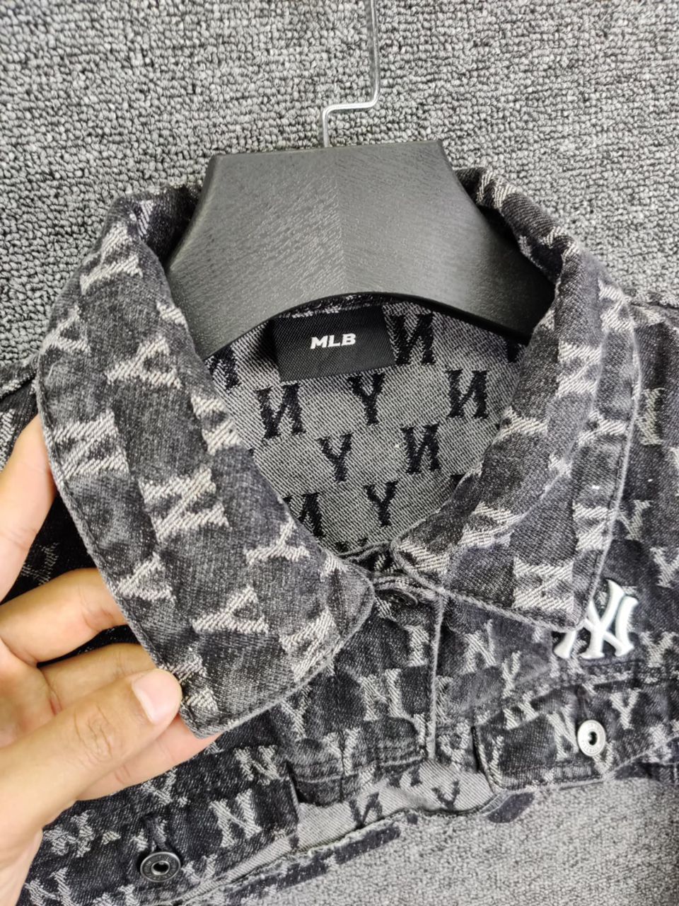 New York Yankees MLB New York Yankees Monogram Cropped Denim Jacket Size US M / EU 48-50 / 2 - 2 Thumbnail