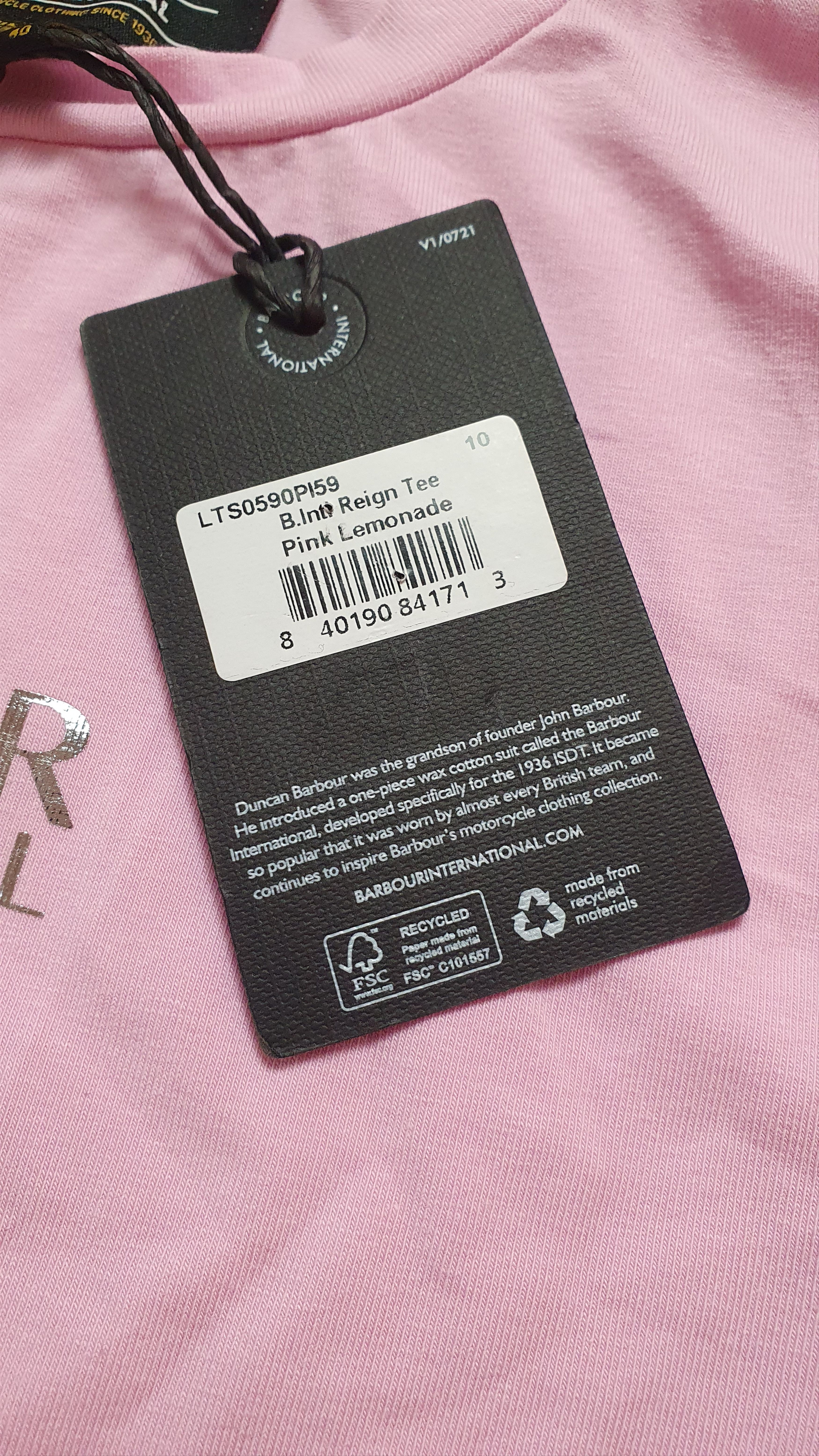 Barbour Rare Women's pink t-shirts Barbour top Vintage Size S Size S / US 4 / IT 40 - 9 Thumbnail
