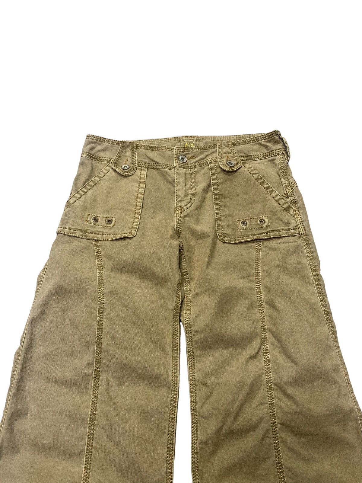 Japanese Brand Flamingo Firm Wide Leg Heavy Stitch Pants Size 29" - 4 Thumbnail