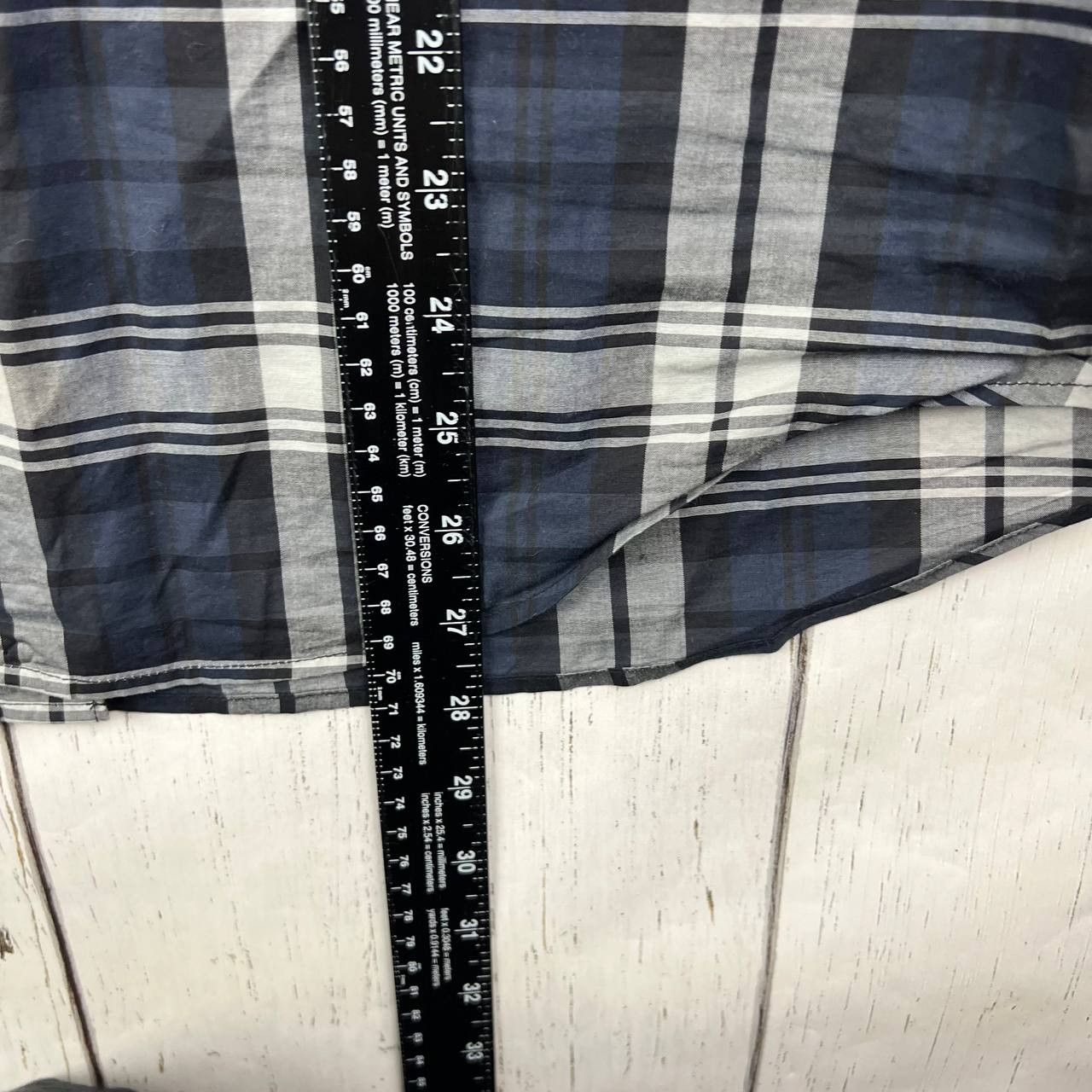 Theory Theory Medium Plaid Long Sleeve Button Down Shirt Blue Men Size US M / EU 48-50 / 2 - 6 Thumbnail