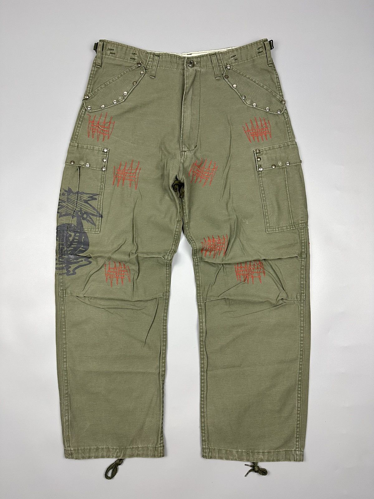 If Six Was Nine × Le Grande Bleu (L.G.B.) Vintage Trousers Shell Field M-1951 Military Custom Size US 34 / EU 50 - 1 Thumbnail