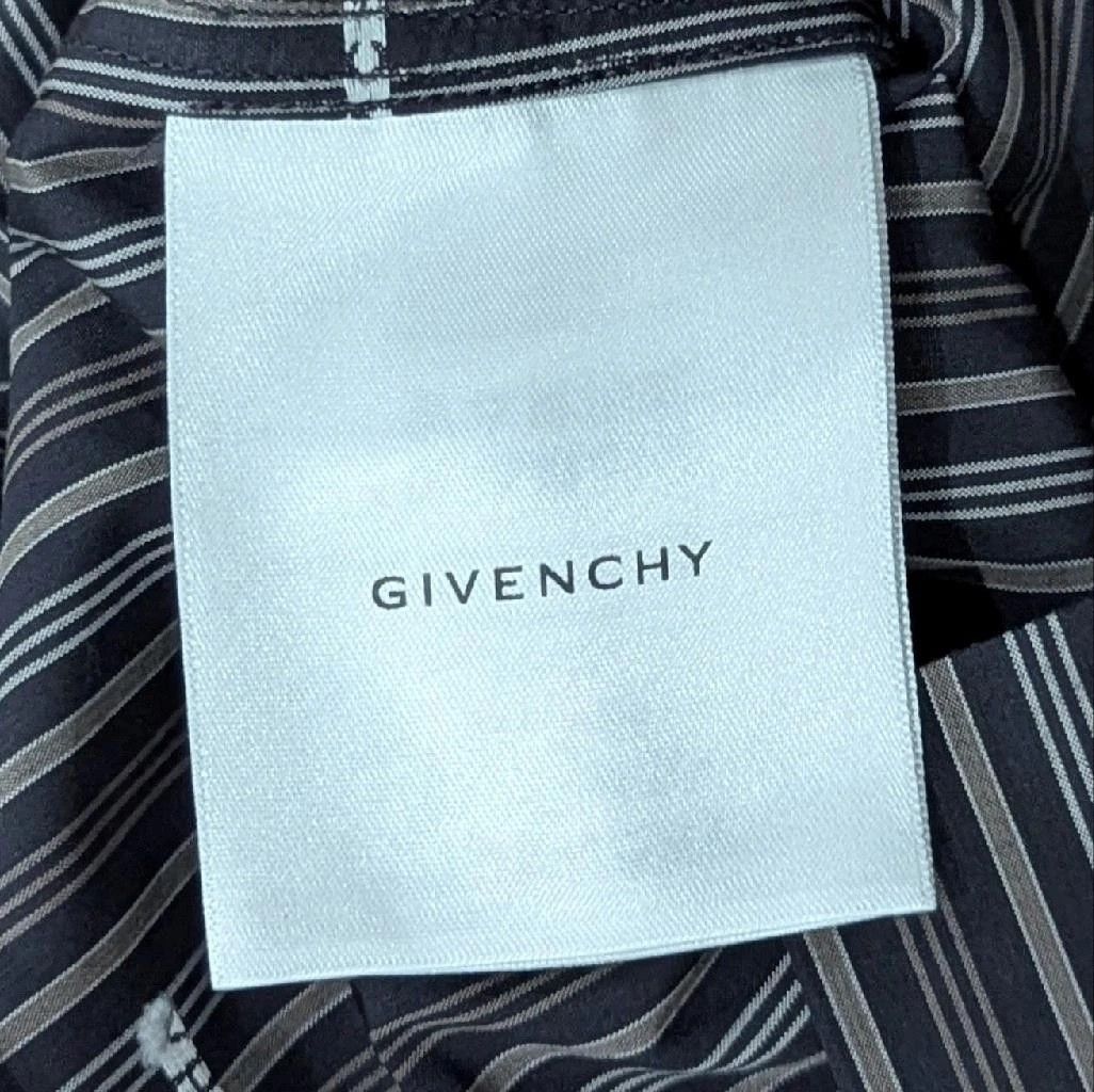Givenchy GIVENCHY Boxy Fit Striped Button Up Shirt Black 38 US 15 Size US S / EU 44-46 / 1 - 6 Thumbnail