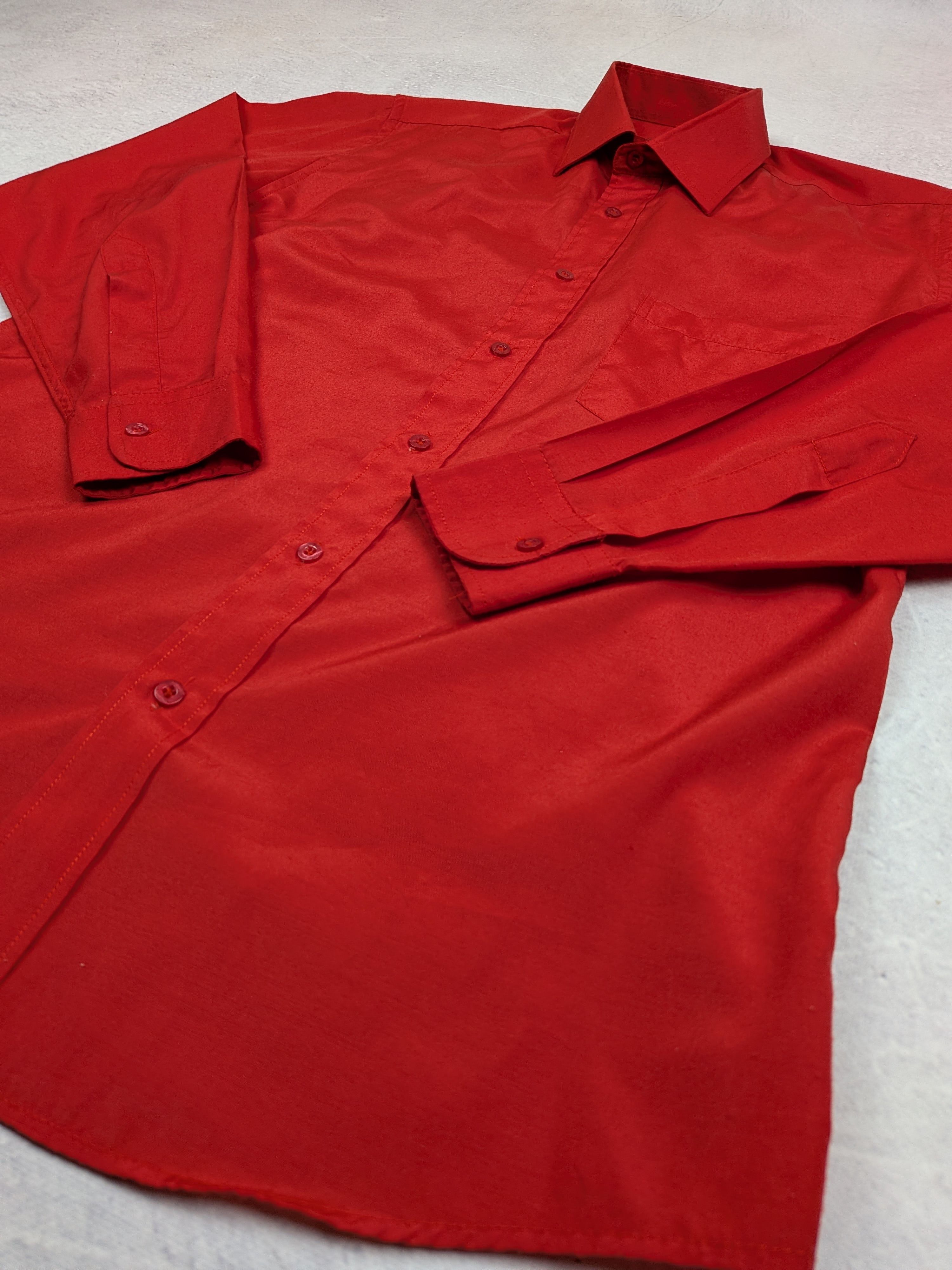 Hugo Boss Boss Hugo Boss Red Long Sleeve Formal Shirt Size M New Size US M / EU 48-50 / 2 - 4 Thumbnail