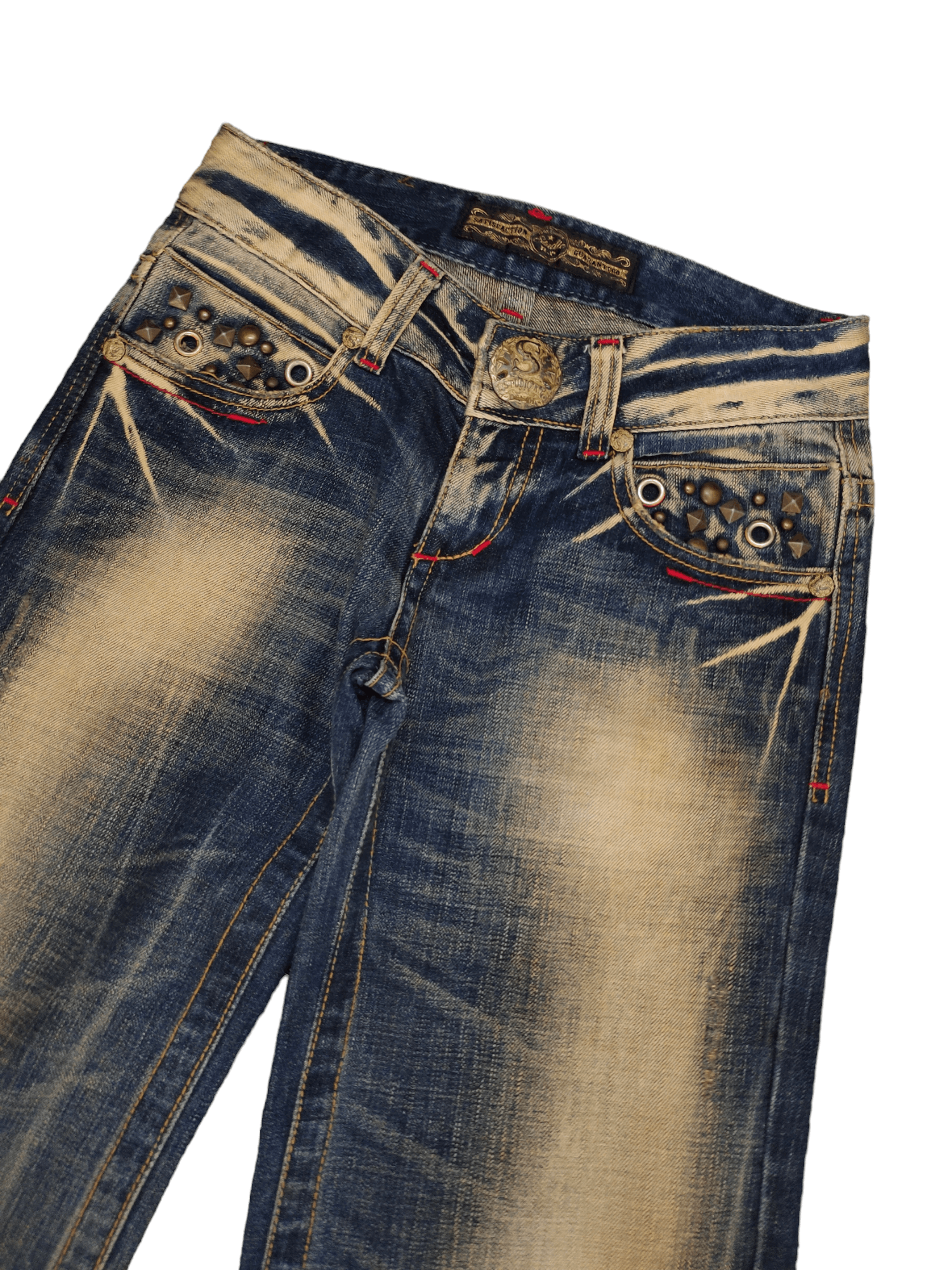 If Six Was Nine Flare Jeans Studio RP Faded Bootcut Low Rise Jpg Style Size US 27 - 13 Thumbnail