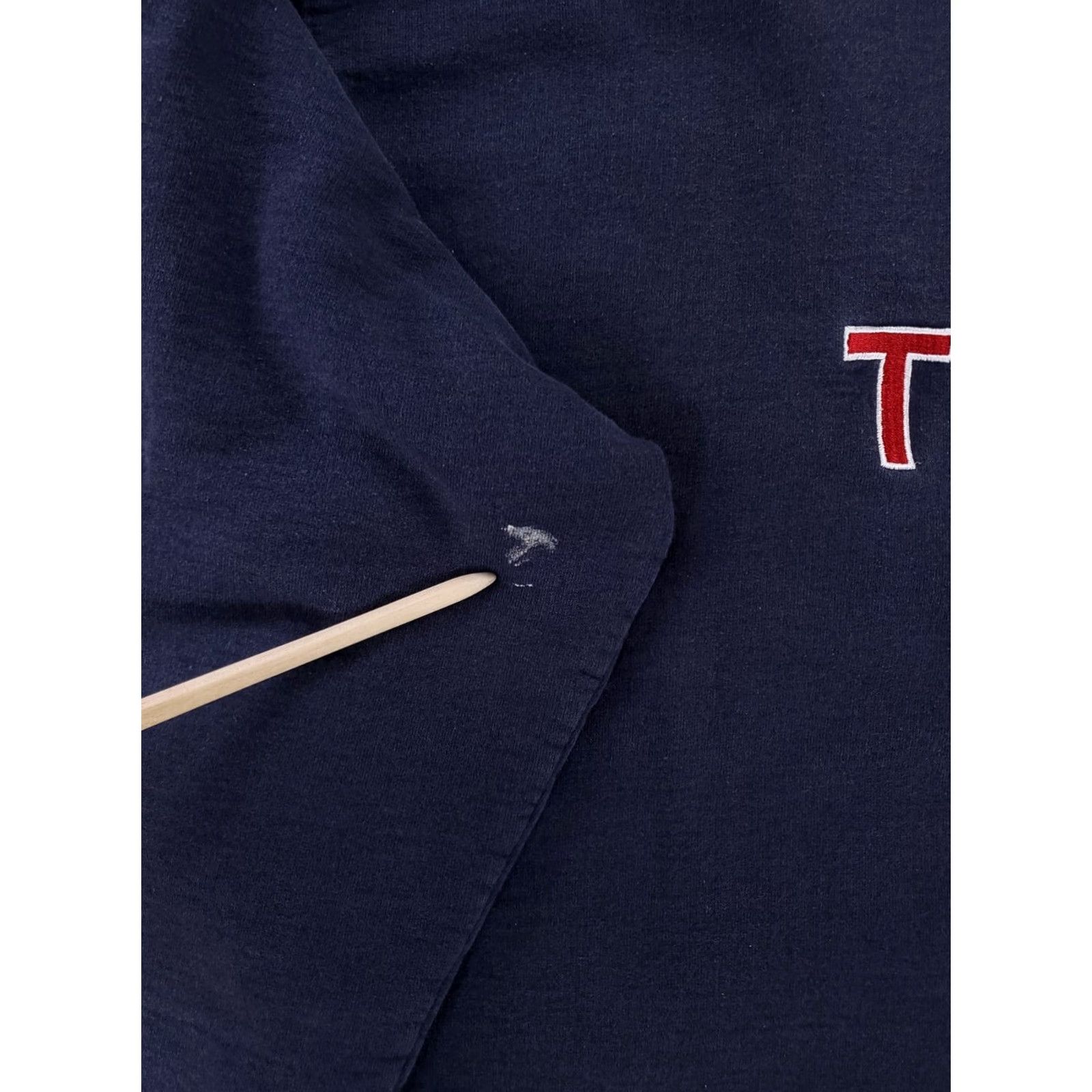 Tommy Hilfiger VINTAGE Tommy Jeans Long Sleeve Sweatshirt Blue Big Center Logo 2XL Mens Y2K Spellout Pullover Size US XXL / EU 58 / 5 - 3 Thumbnail