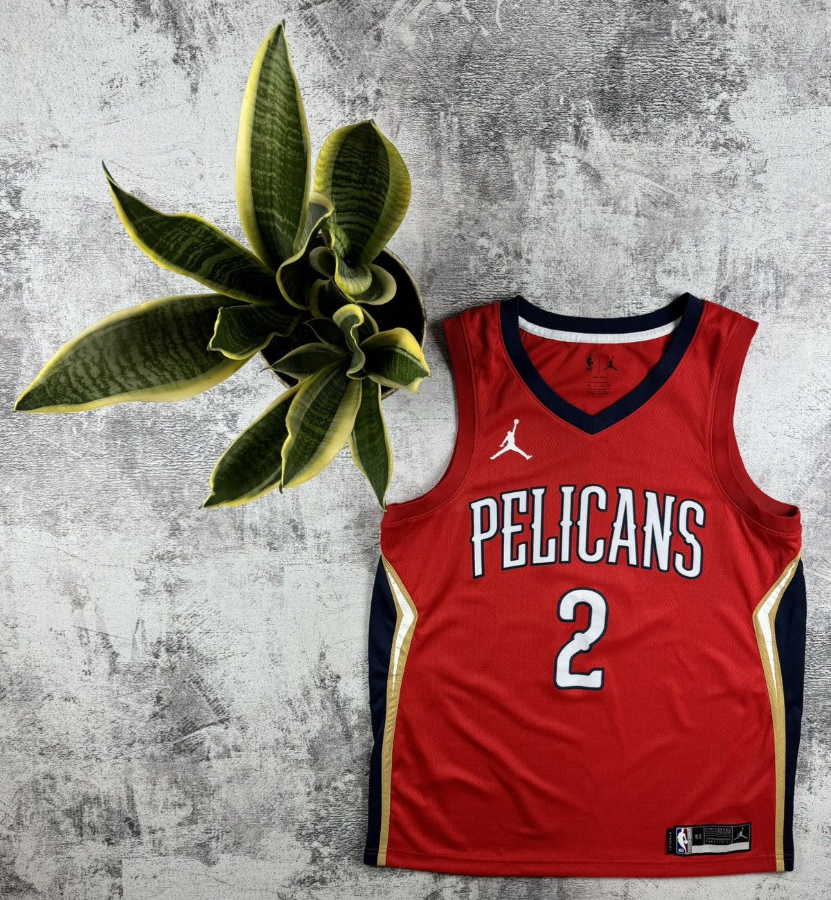 NBA New Orleans Pelicans Nike Jordan #2 Ball Rap Shirt Jersey Size US XL / EU 56 / 4 - 1 Thumbnail
