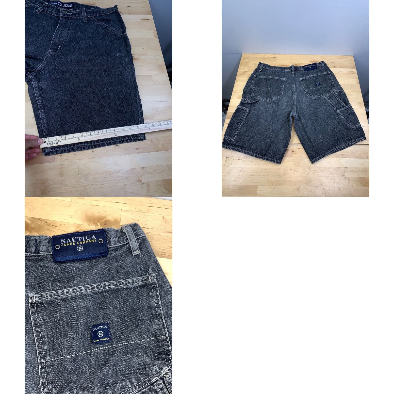 Nautica Nautica Denim Jorts 38 Black Baggy Carpenter Y2K Men Casual Jeans Short Size US 38 / EU 54 - 8 Thumbnail