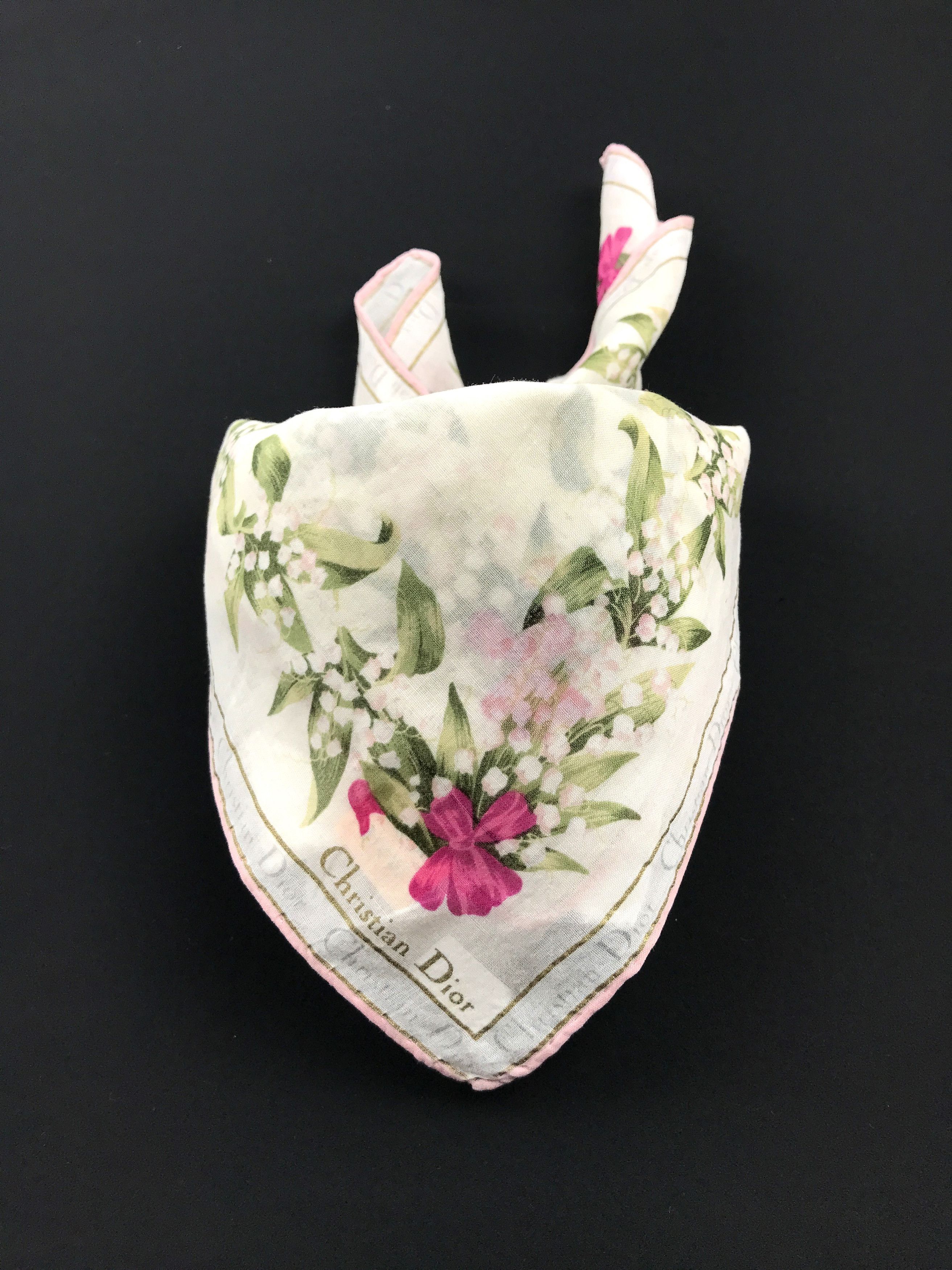 Christian Dior Monsieur × Vintage Vintage Christian Dior Bandana Neckerchief Handkerchief Size ONE SIZE - 3 Thumbnail