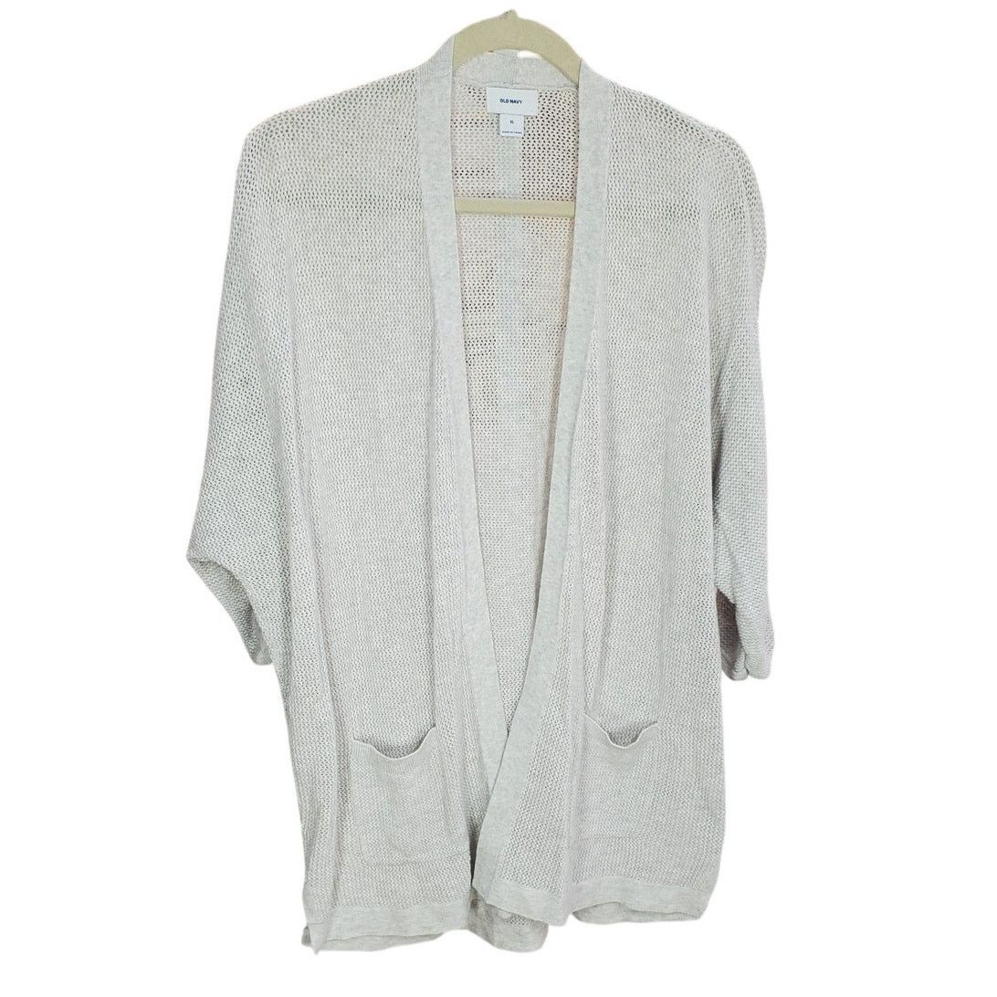 Old Navy Old Navy Grey Open Knit Cardigan XL Size XL / US 12-14 / IT 48-50 - 1 Thumbnail