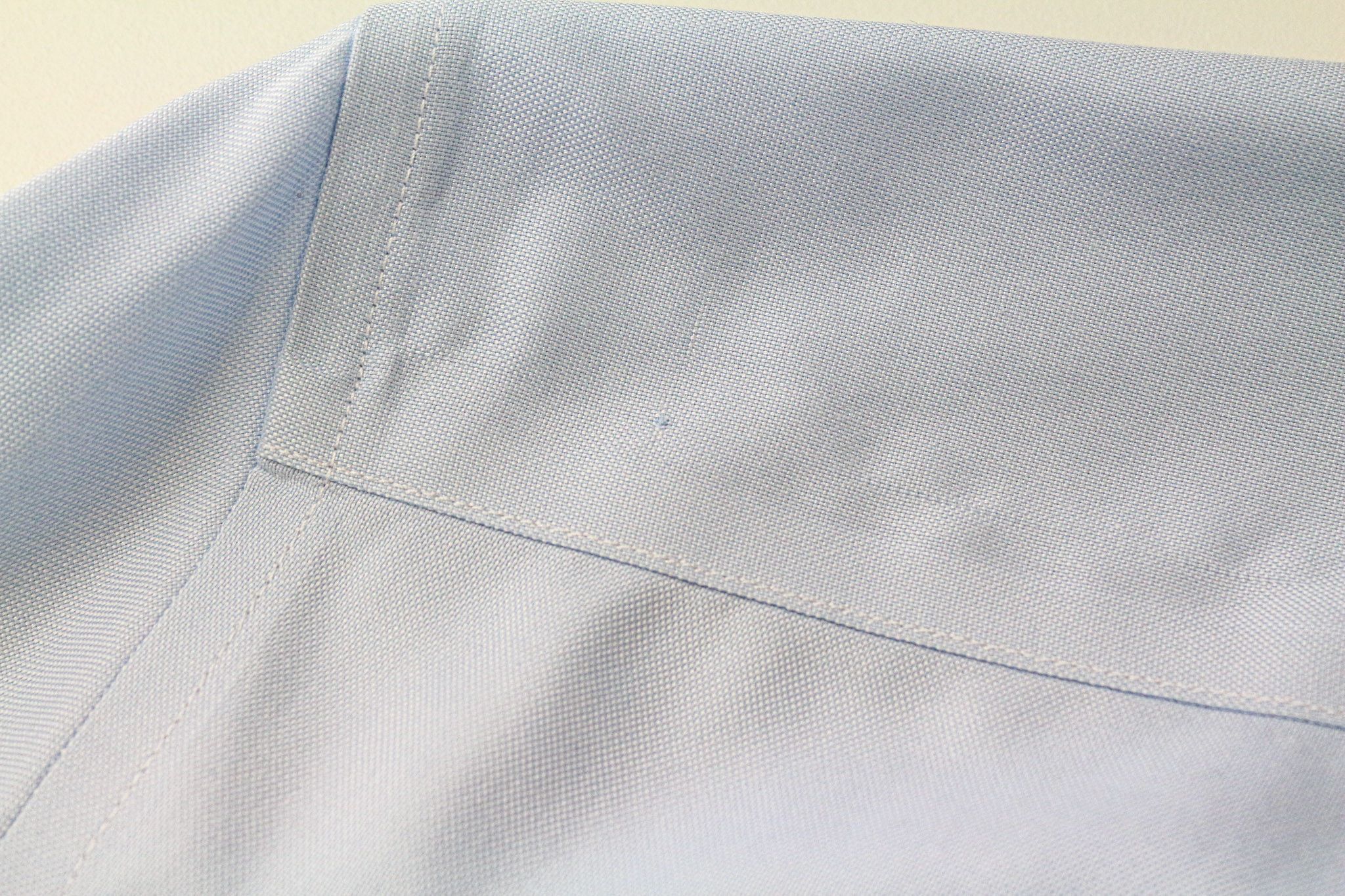 Suitsupply 38L/15L Slim Blue Cotton Spread Collar Shirt 77030 Size 38R - 8 Thumbnail