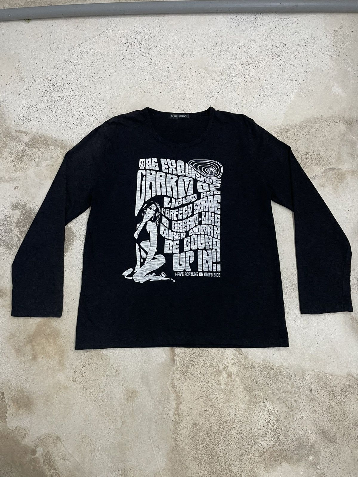 Blue Strive Hysteric Girl Y2K Have Fortune Wording