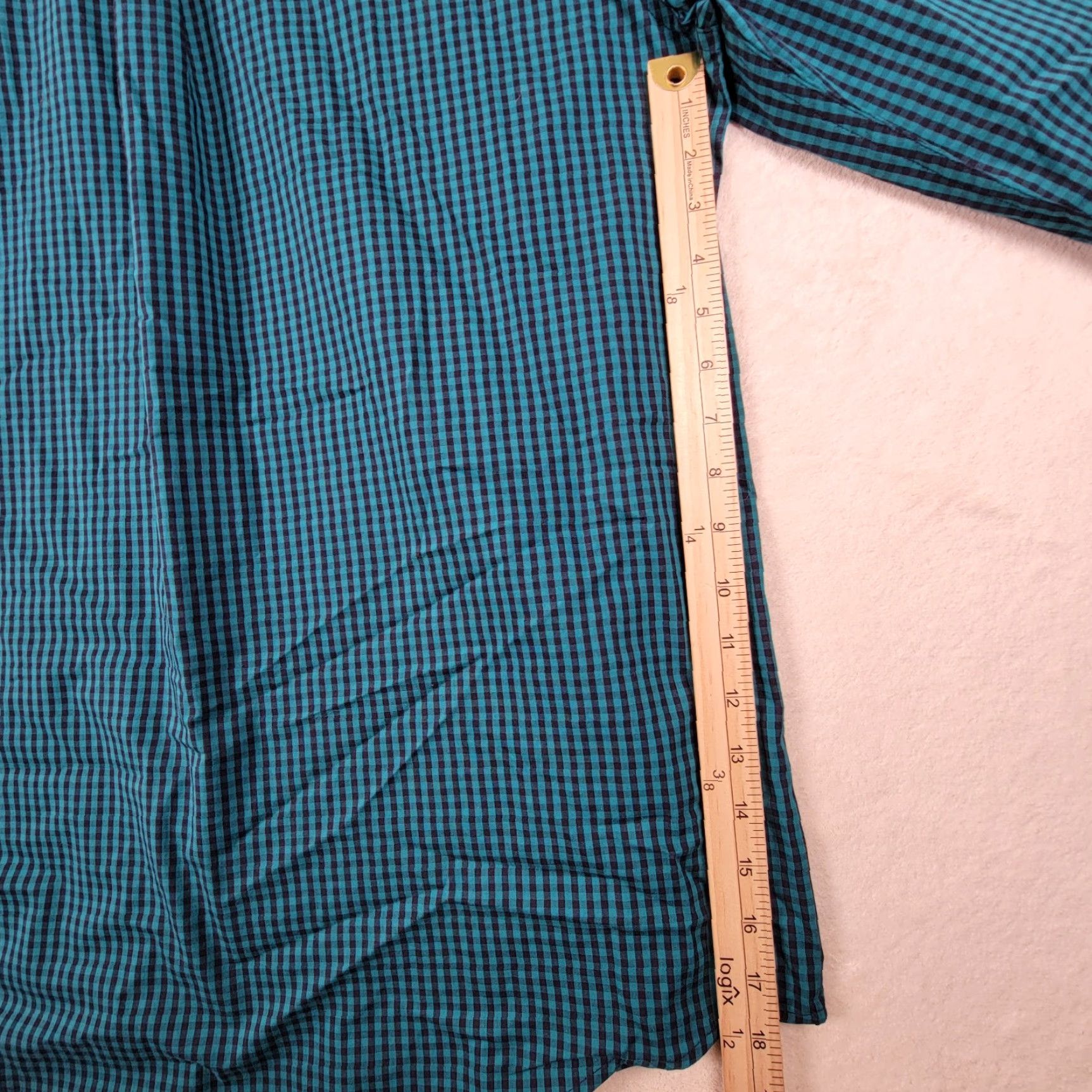 Chaps Chaps Shirt Mens Large Classic Fit Gingham Checked Multicolor Blue Green Long Sleeve Button-Up Workwear Spring Size US L / EU 52-54 / 3 - 5 Thumbnail