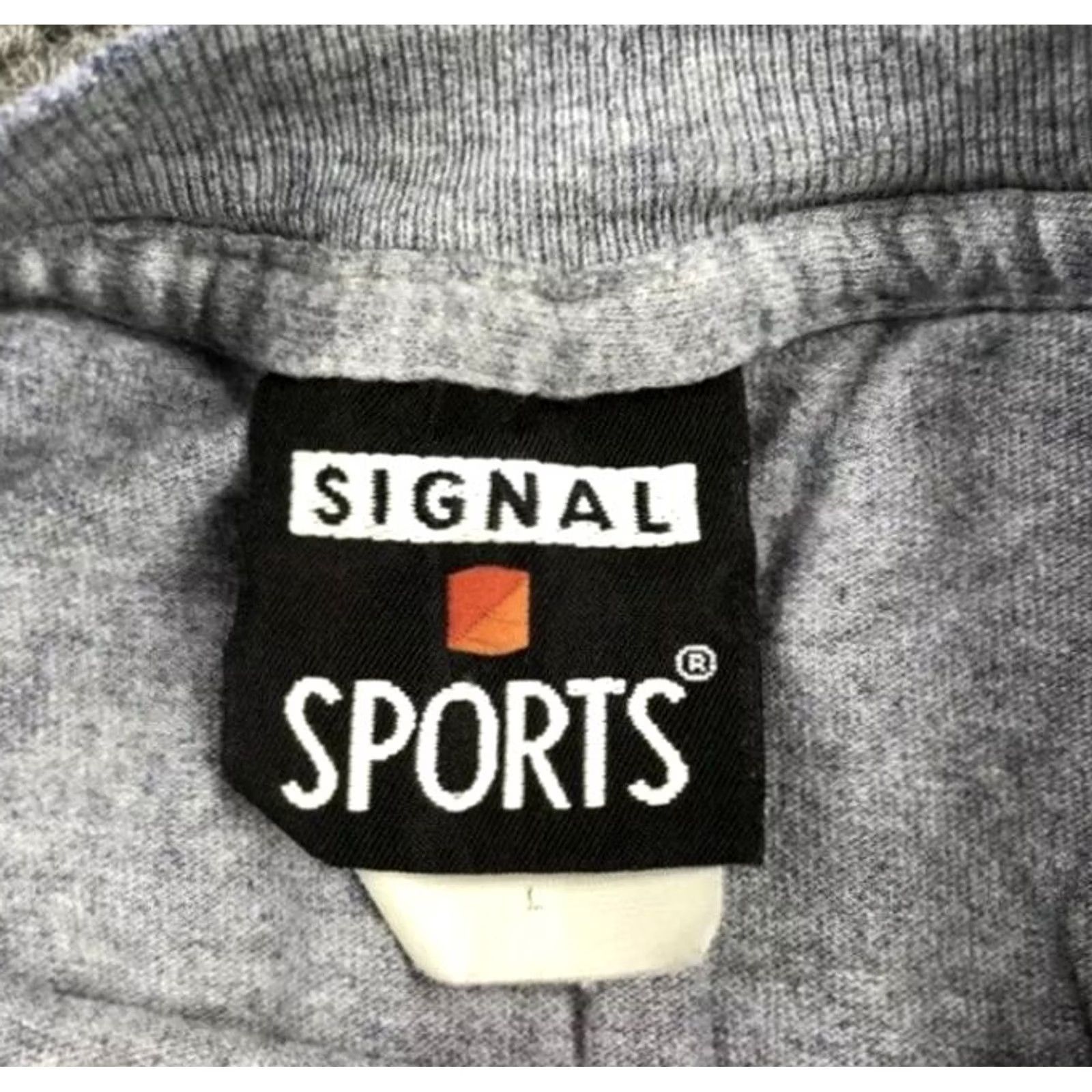 Vintage VINTAGE Signal Sport T-Shirt Mens Large Gray Blue 90s Grunge Single Stitch USA Size US L / EU 52-54 / 3 - 2 Thumbnail