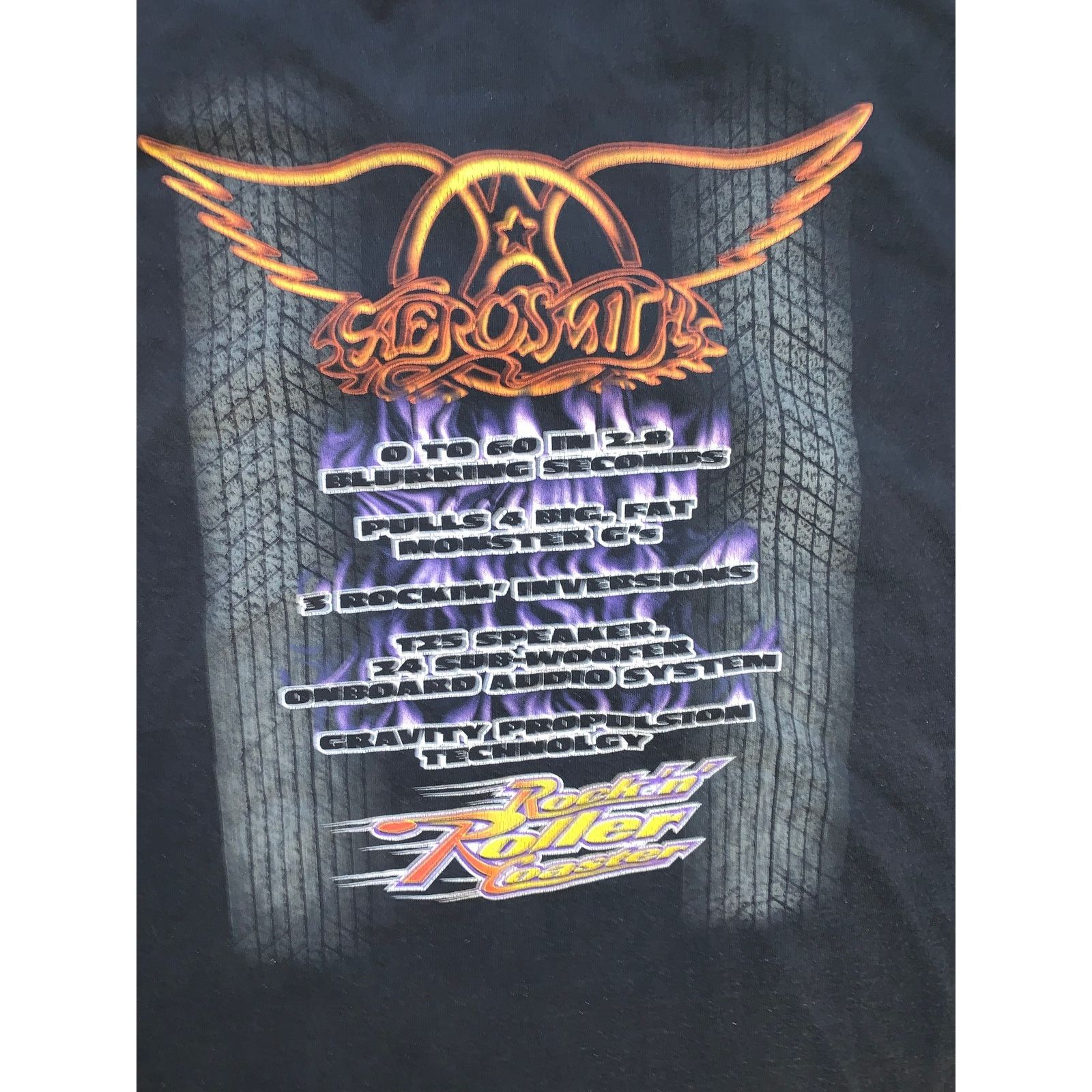 Band Tees Vintage Disney Aerosmith Rock n Roller Coaster T Shirt XXL Size US XXL / EU 58 / 5 - 2 Thumbnail