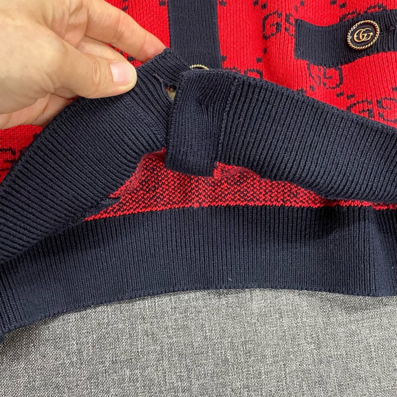 Gucci Gucci Red 520 Series Full Print Cardigan sweater 2501-Nexta Size US XS / EU 42 / 0 - 3 Thumbnail