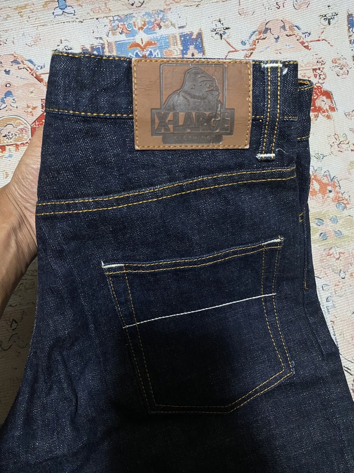 X-LARGE Xlarge Graphic Overprint Multicolor Denim Size US 30 / EU 46 - 2 Thumbnail