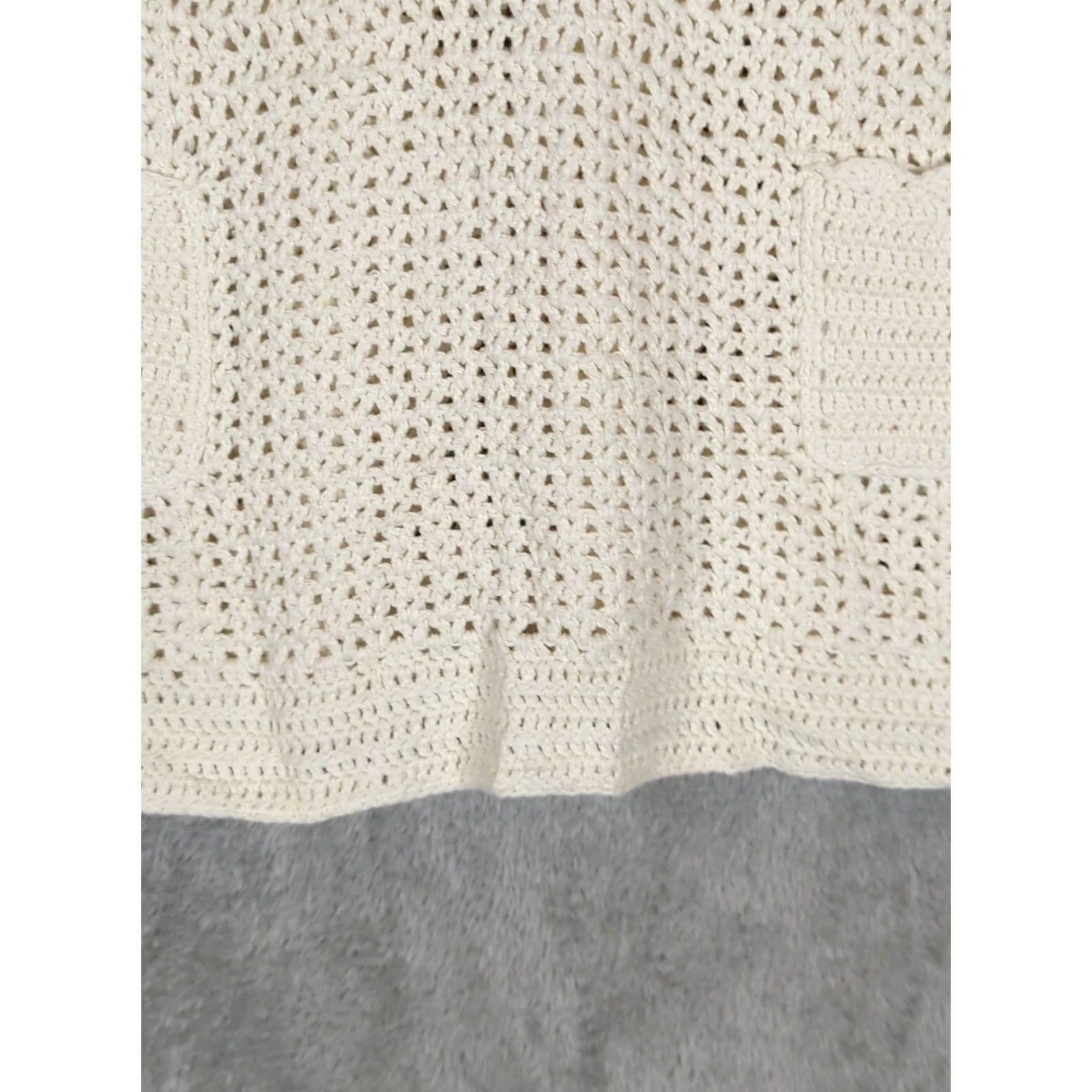 Vintage ny Collection Tank Top Womens L Ivory Crochet Festival Hippie Beach Boho Tank Womens L Ivory Crochet Camisole Hippie Beach Boho 90s Theme Conducts: Size L / US 10 / IT 46 - 6 Thumbnail