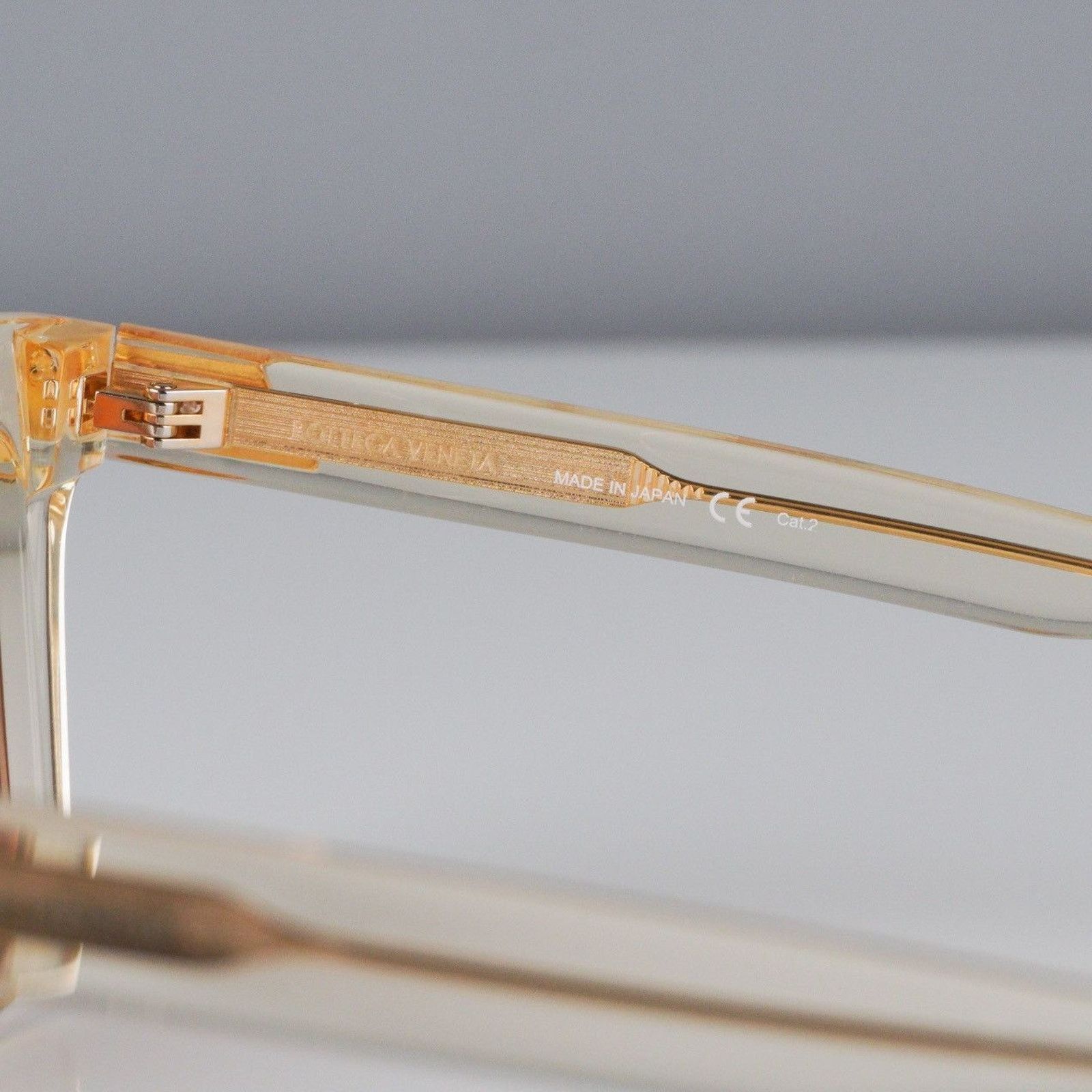 Bottega Veneta Bottega veneta transparent gold logo sunglasses Size ONE SIZE - 5 Thumbnail