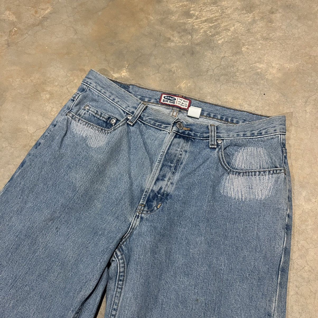 Old Navy Vintage 2000s Old Navy Sashiko Repaired Cone Mill Denim Size US 34 / EU 50 - 5 Thumbnail