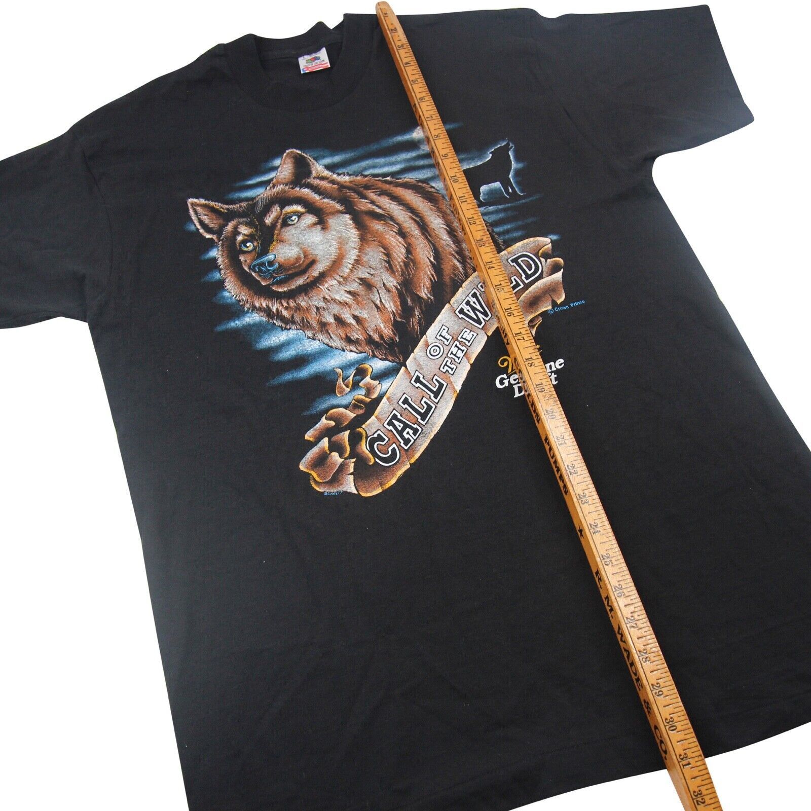 Vintage Vintage Miller Genuine Draft "Call of the Wild" Wolf T Shirt Size US L / EU 52-54 / 3 - 6 Thumbnail
