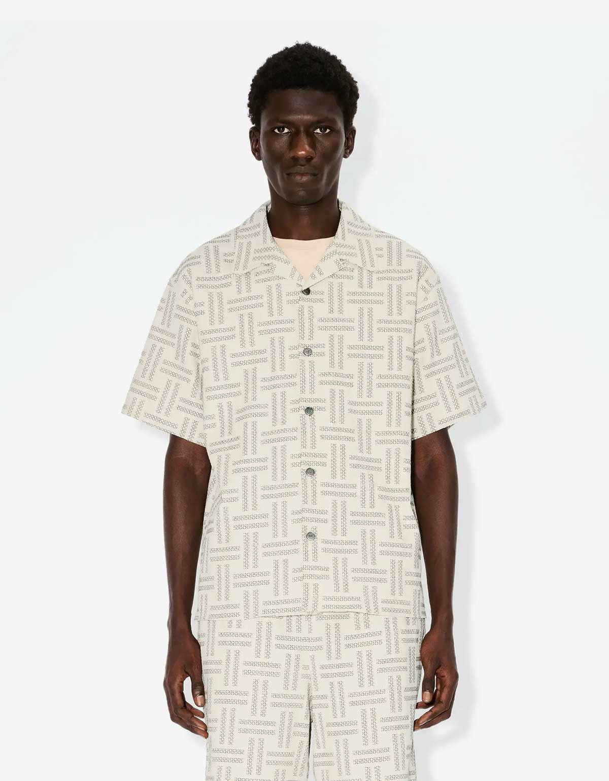 Kenzo Kenzo Weave Tan Hawaiian Shirt Size US S / EU 44-46 / 1 - 2 Thumbnail