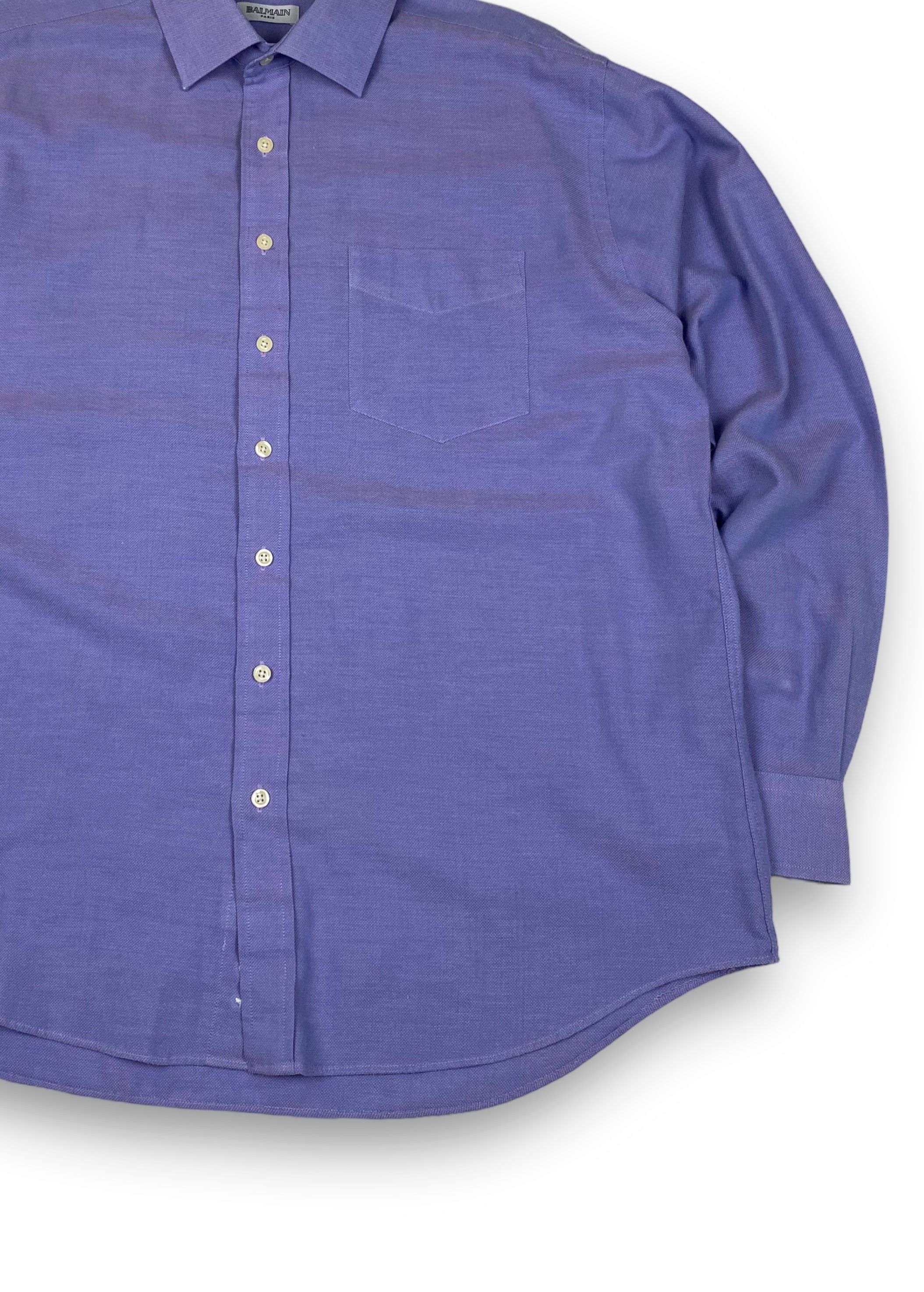 Balmain Vintage BALMAIN Purple Fade Button Up Shirt M615 Size US XL / EU 56 / 4 - 2 Thumbnail