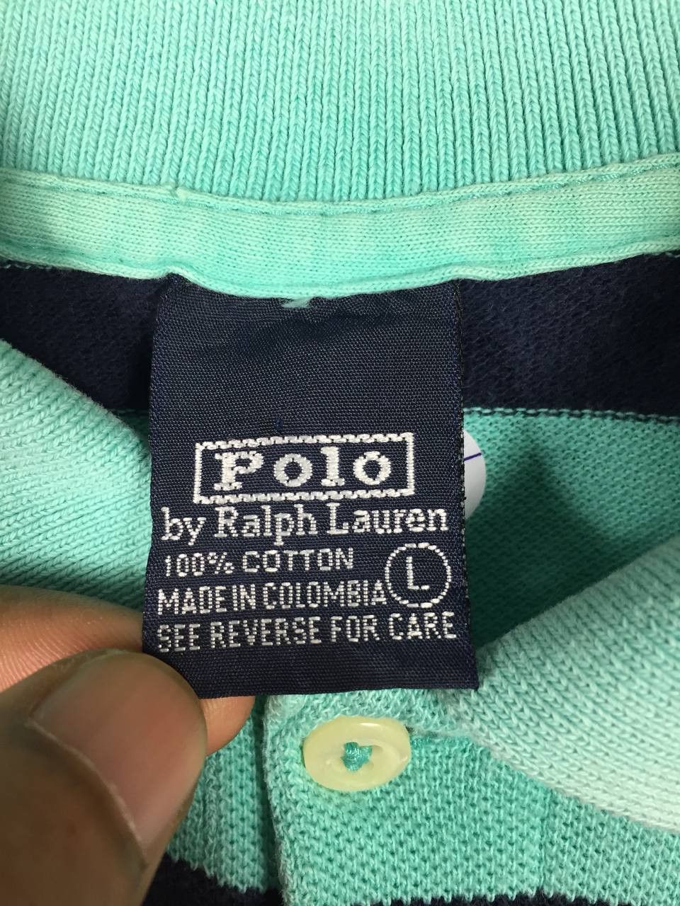 Polo Ralph Lauren × Vintage Vtg Polo Ralph Lauren Small Pony Striped Polo Tee Size US M / EU 48-50 / 2 - 9 Thumbnail