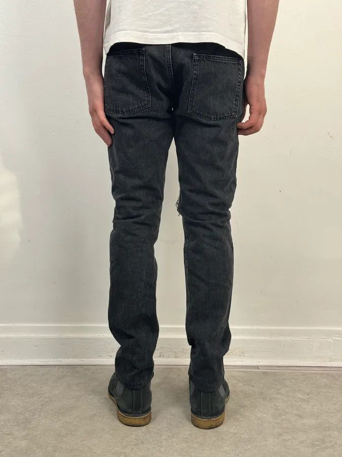 Saint Laurent Paris FW2015 Saint Laurent Black Denim Distressed Jeans Size US 32 / EU 48 - 4 Thumbnail