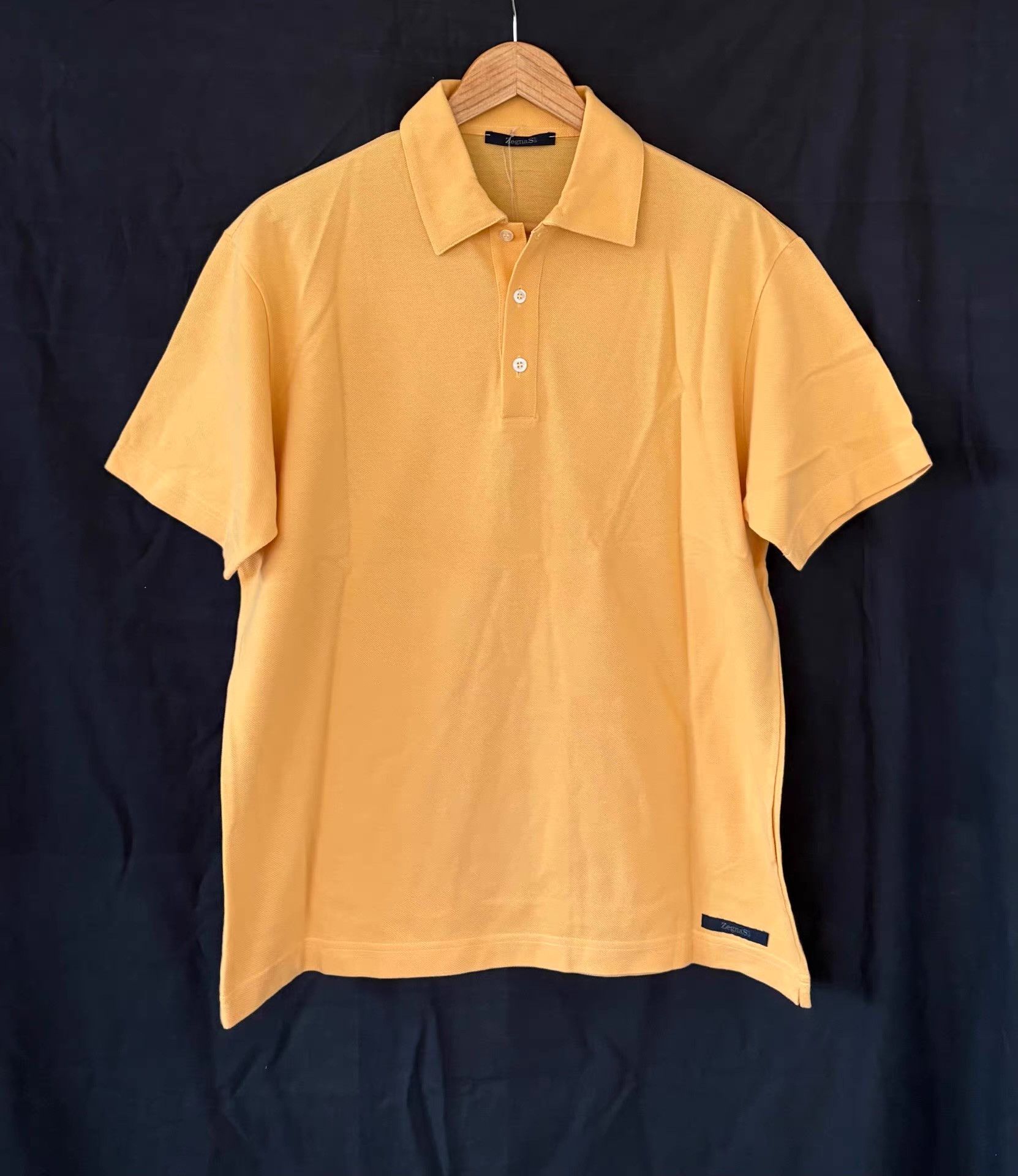 Z Zegna Zegna Men's Light Orange-Yellow Polo Shirt Ｑ21 Size US S / EU 44-46 / 1 - 1 Thumbnail