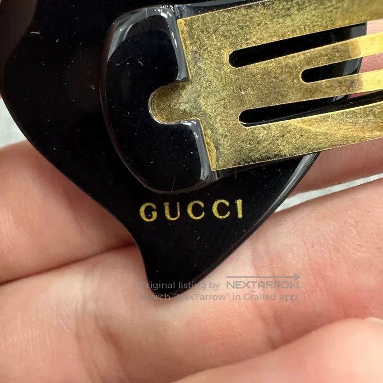 Gucci Gucci Heart Crystal Hair Clip. Size ONE SIZE - 3 Thumbnail