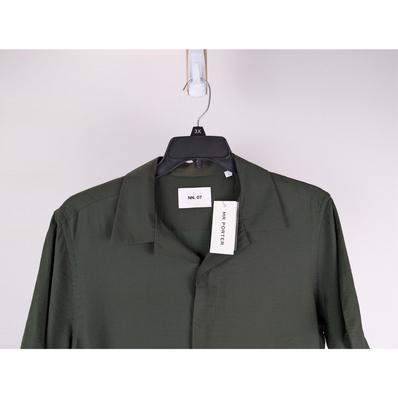 NN07 o1rshd1 CC20 Men's Dark Green Resort Collar Shirt Size US S / EU 44-46 / 1 - 3 Thumbnail