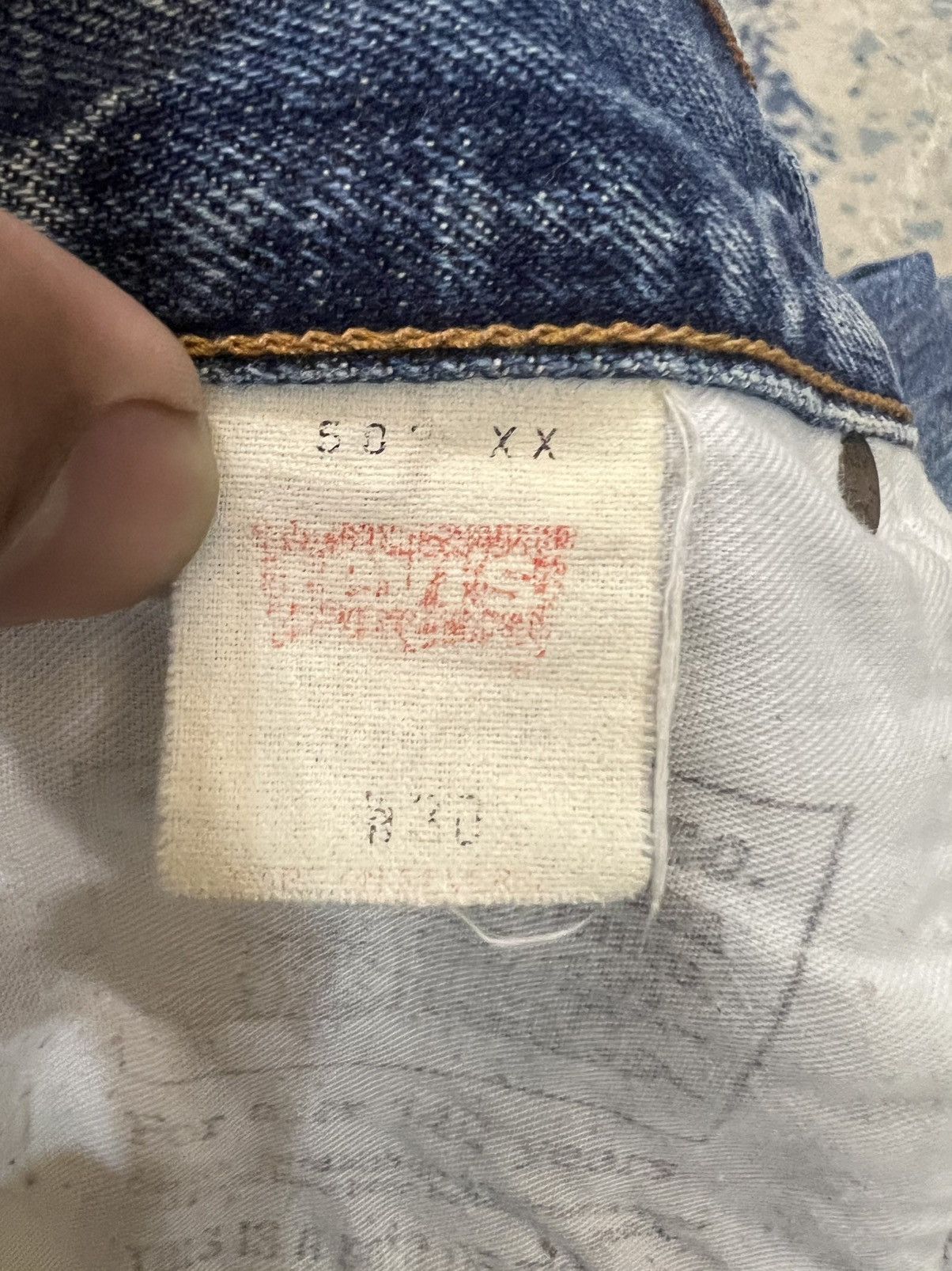 Levi's Vintage Levis 502 Big E Button J22 Distressed Denim Jeans Size US 30 / EU 46 - 9 Thumbnail