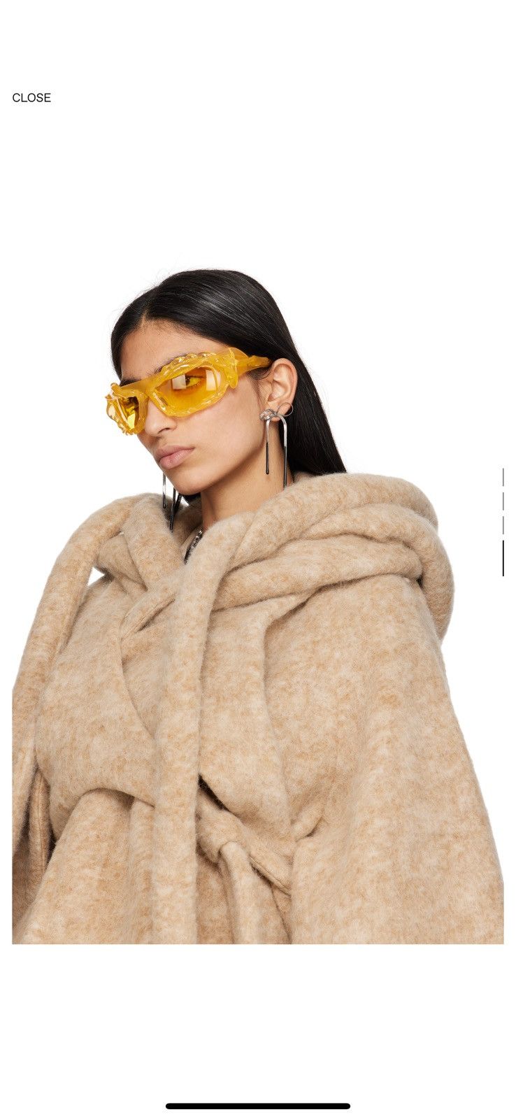 Ottolinger Orange Twisted Sunglasses Size ONE SIZE - 4 Thumbnail
