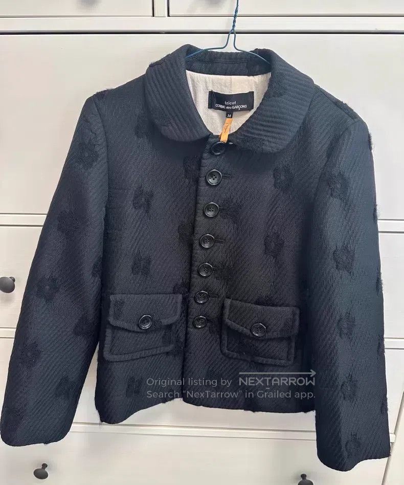 Comme des Garcons Comme Des Garcons Yuanbao Collar Suit Jacket with Dark Flo Size M / US 6-8 / IT 42-44 - 1 Thumbnail
