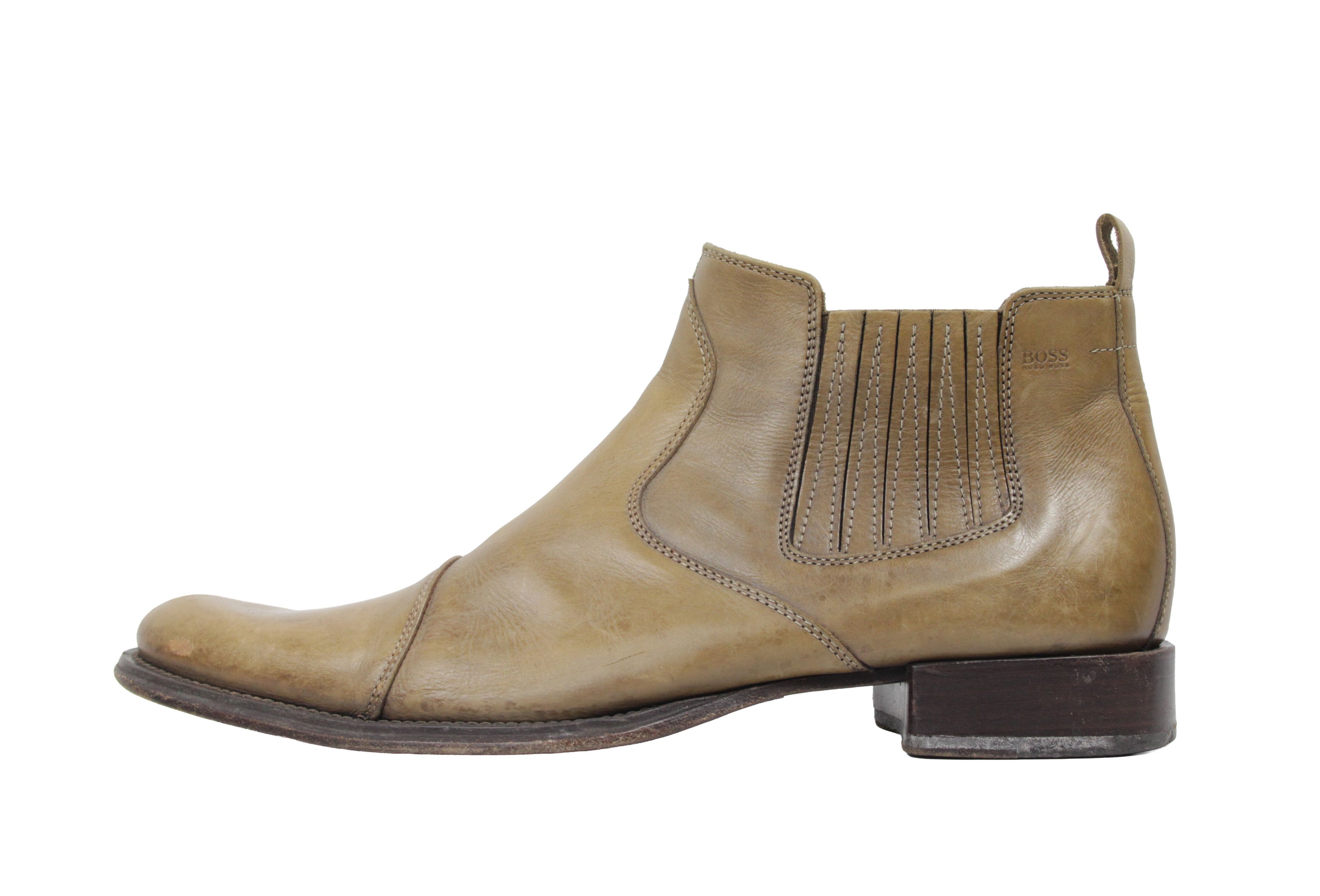 Hugo Boss 00S Y2K Cowboy Ankle Biker Boots Vintage Size US 10.5 / EU 43-44 - 2 Thumbnail