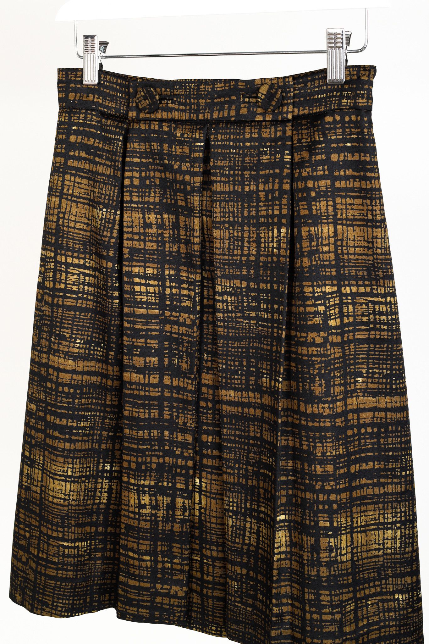 Prada Prada 2012 Abstract-Plaid Wool & Silk Box Pleat Skirt Size 26" / US 2 / IT 38 - 7 Thumbnail