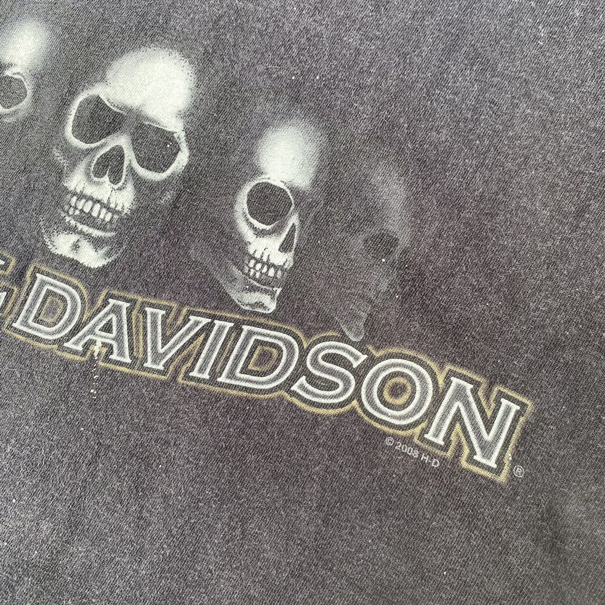 Harley Davidson Thrashed Faded Vintage Y2K Harley Davison Skull ERD GRUNGE T Size US XXL / EU 58 / 5 - 6 Thumbnail