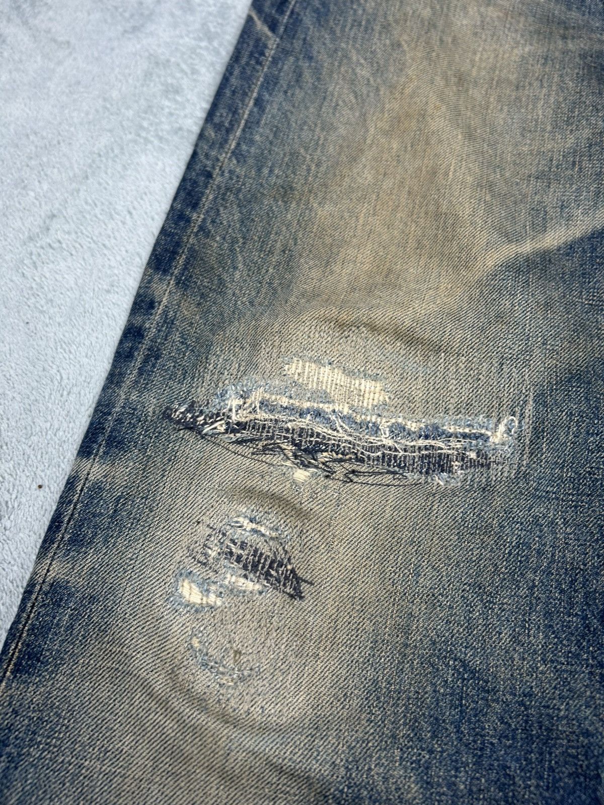 Japanese Brand Vintage Evis Distressed Denim Jeans Size US 32 / EU 48 - 4 Thumbnail