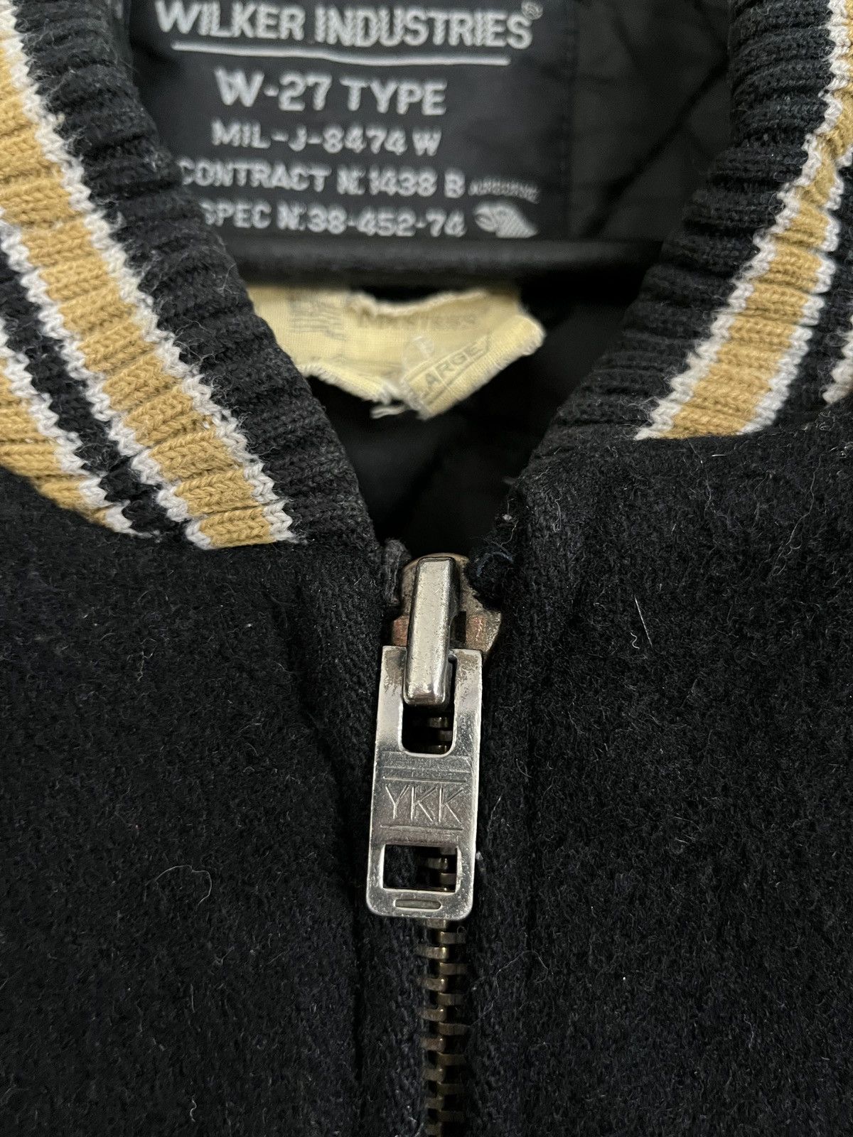 Vintage Wilker Inc. Knoxville Tn Military W-27 Flyers Bomber Jacket Size US L / EU 52-54 / 3 - 23 Thumbnail
