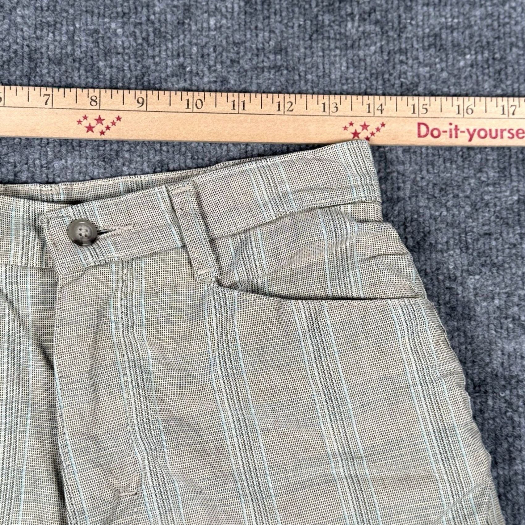 Lee Lee Womens Pants 6 Beige Striped Straight Leg Khakis Office Casual Regular Rise 11in Inseam 30in Size 28" / US 6 / IT 42 - 7 Thumbnail