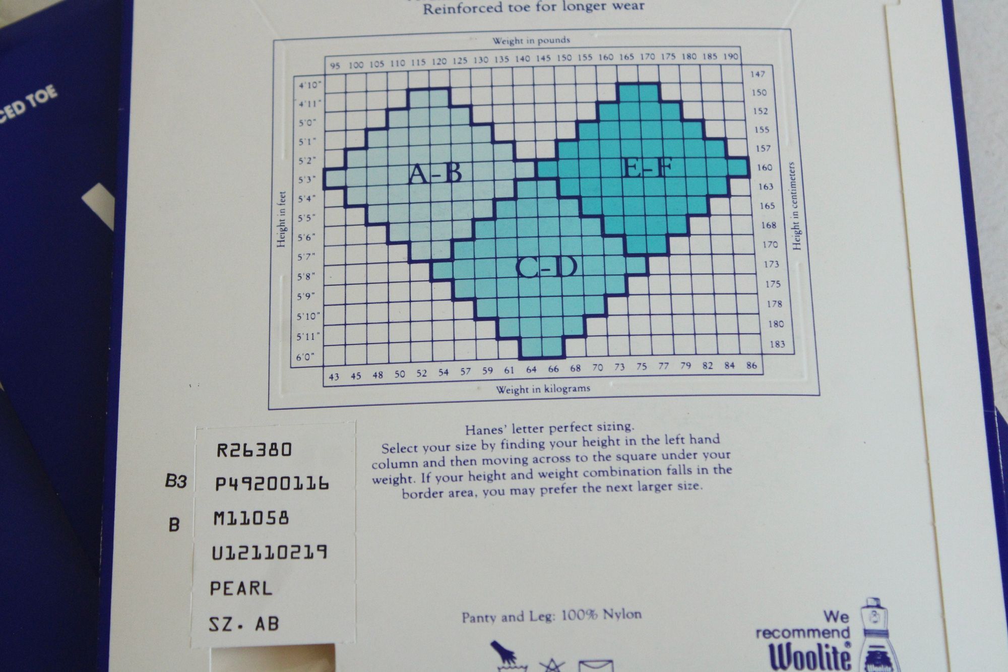 Hanes Vintage 1980s 1990s Pantyhose, New NOS Hanes Too, Size AB Pe Size ONE SIZE - 3 Thumbnail
