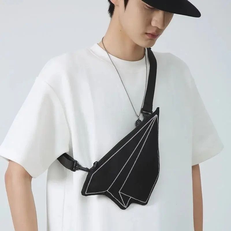 Japanese Brand Fashion y2k contrast thread fanny pack grunge shoulder bag Size ONE SIZE - 3 Thumbnail