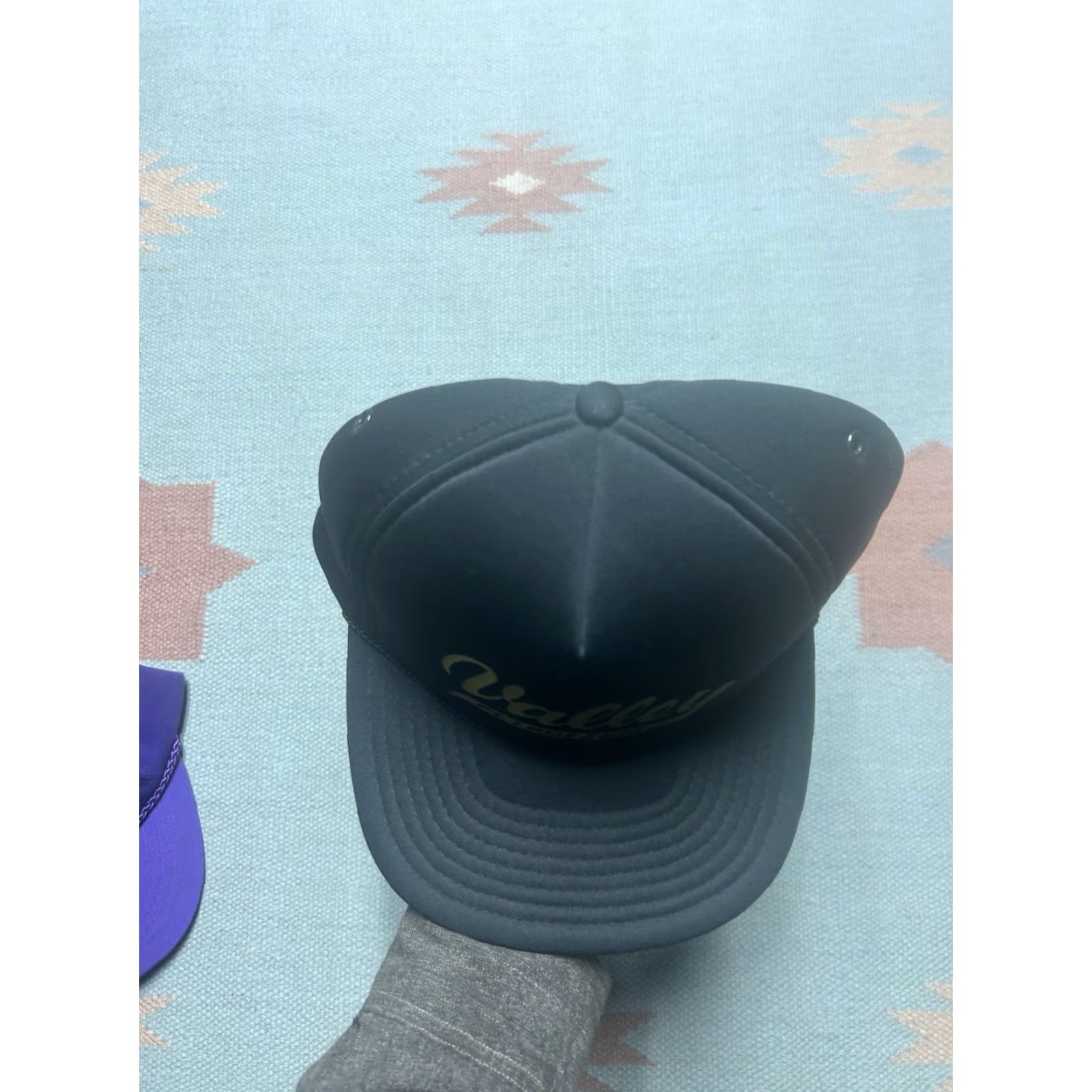 Spell VINTAGE SnapBack Hat Cap valley petroleum oil Michigan black spell out Men Adjustable Black帽? Size ONE SIZE - 3 Thumbnail