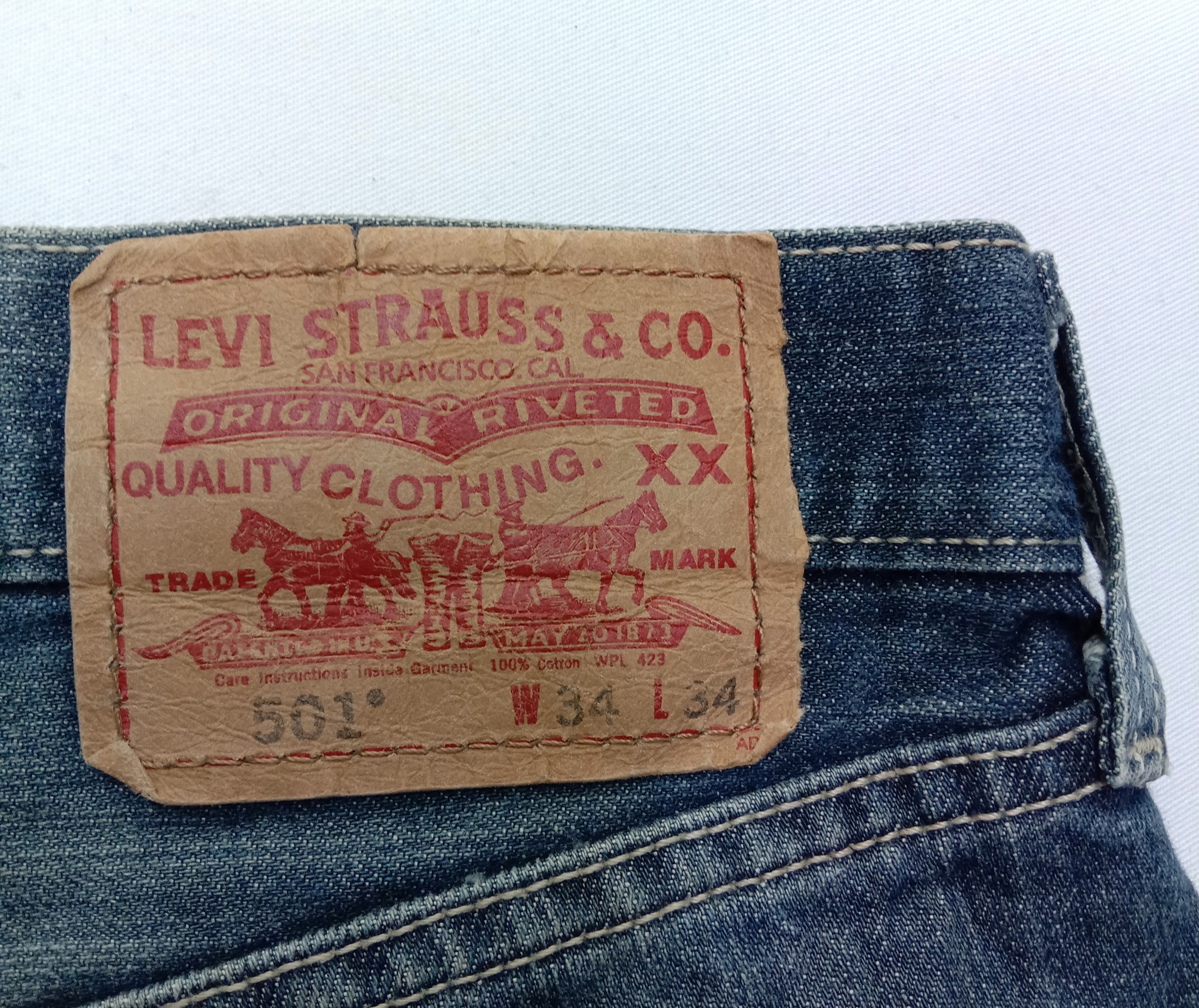 Levi's Vintage Levi's 501 Jeans Earth Tone Button Fly Denim Size US 34 / EU 50 - 16 Thumbnail